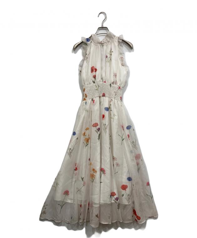 美品】SNIDEL スナイデル バックリボンシフォンワンピース IVR 1