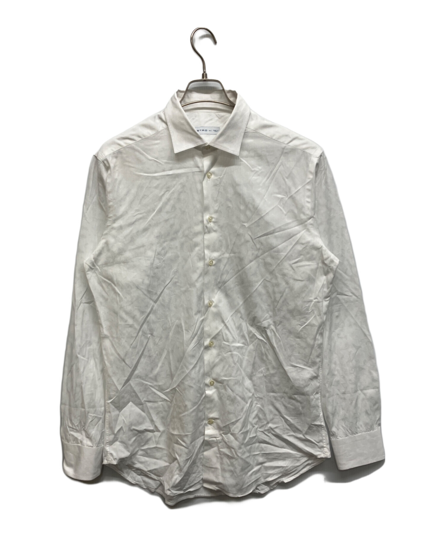 中古・古着通販】ETRO (エトロ) ペイズリー総柄シャツ ホワイト サイズ