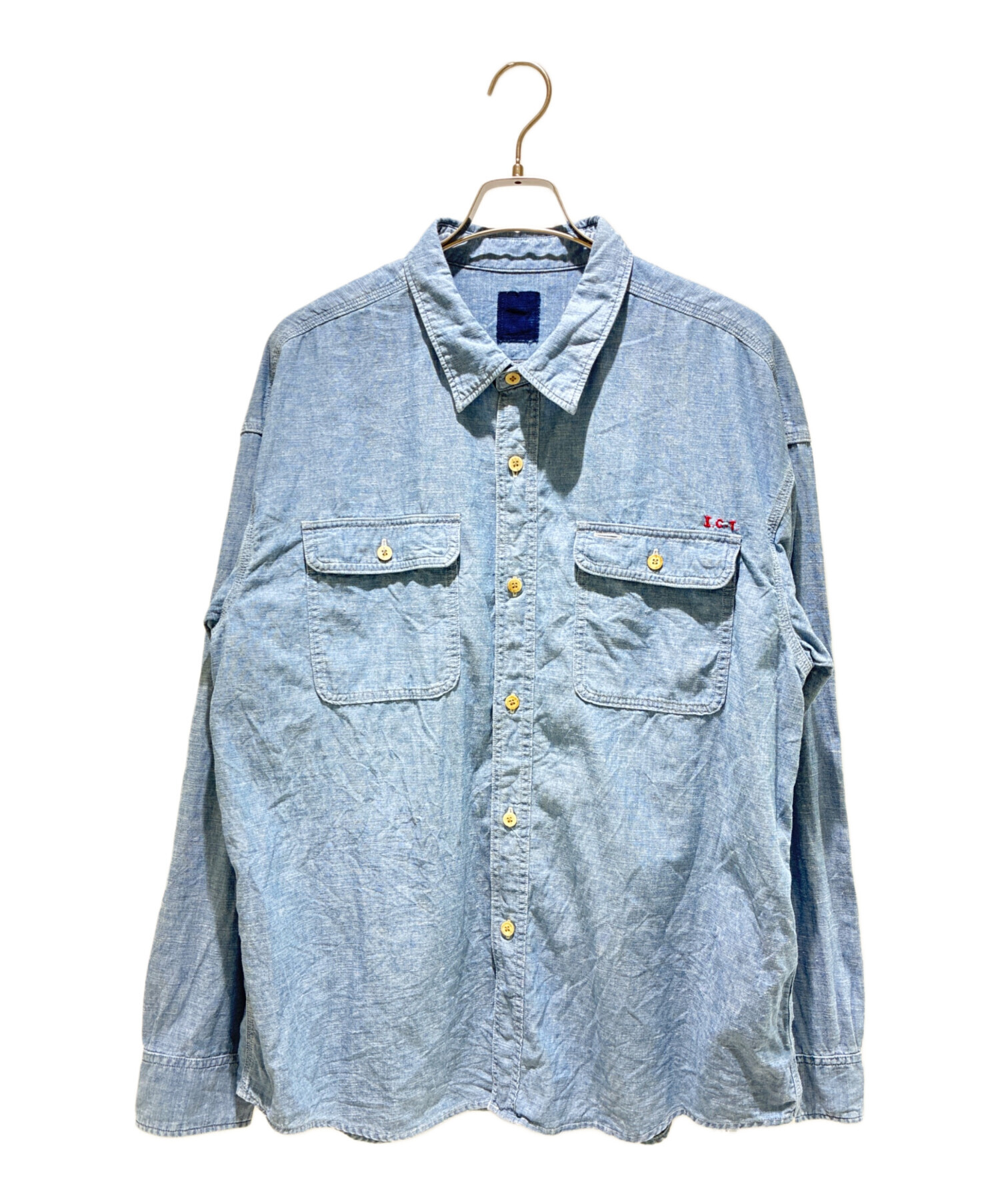 トップス visvim LANGER CHAMBRAY L/S 中古・古着通販】VISVIM (ビズビム) LANGER CHAMBRAY L/S ライト
