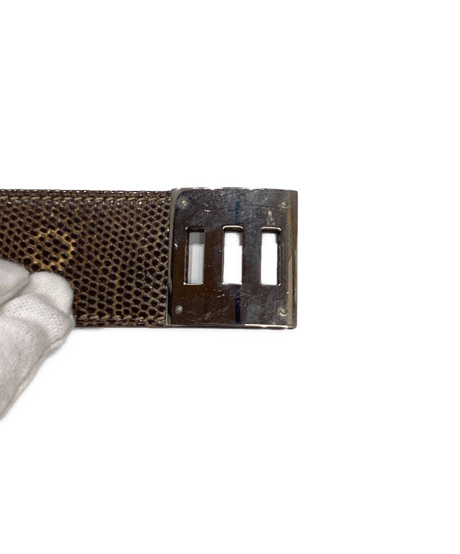 HERMES エルメス　ケリードッグ　リザード　ブレスレット 中古・古着通販】HERMES (エルメス) リザード ケリードッグ