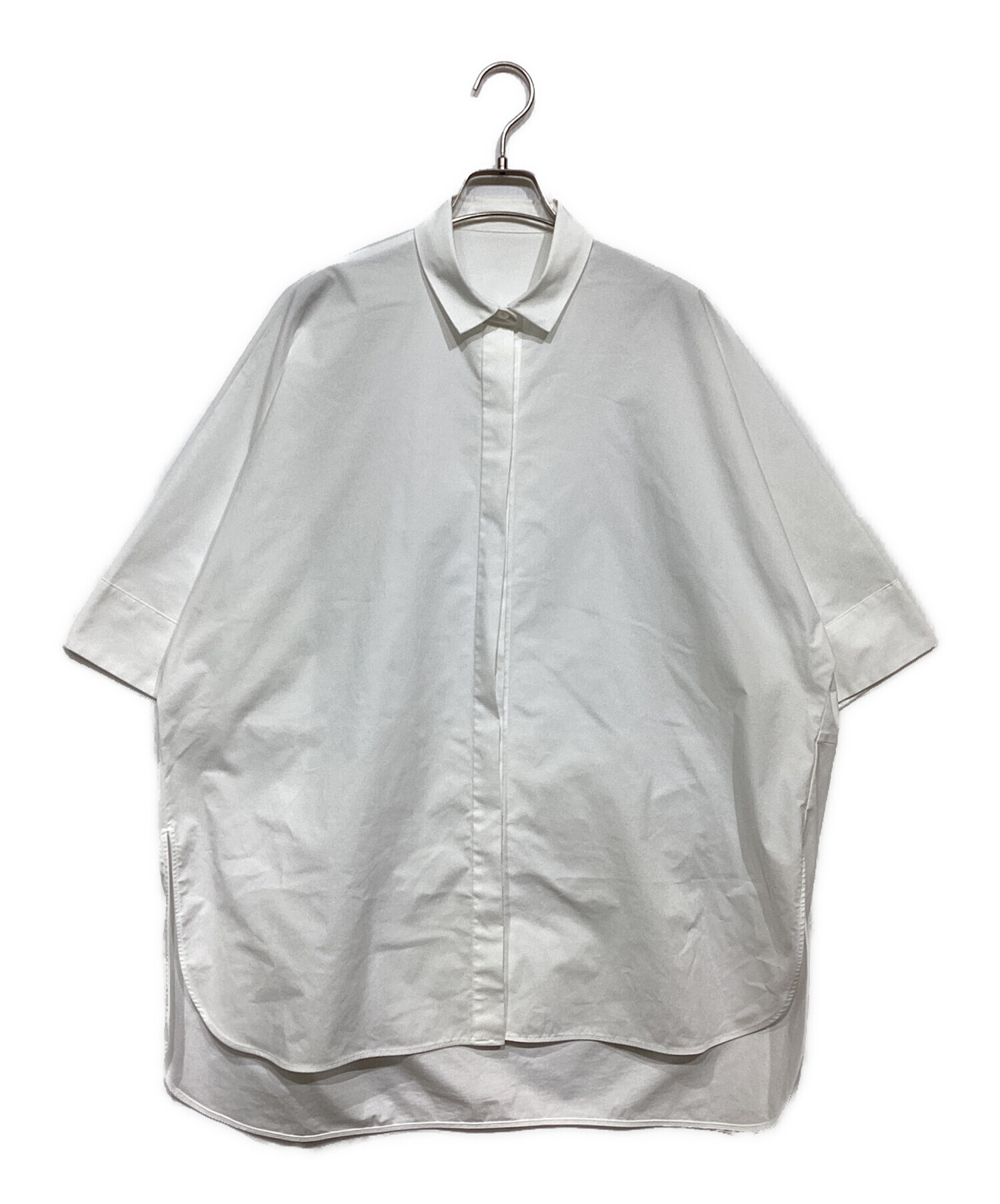nalaナラリネンライクバルーントップス 中古・古着通販】Nala (ナラ) Relax over shirt ホワイト サイズ:Free