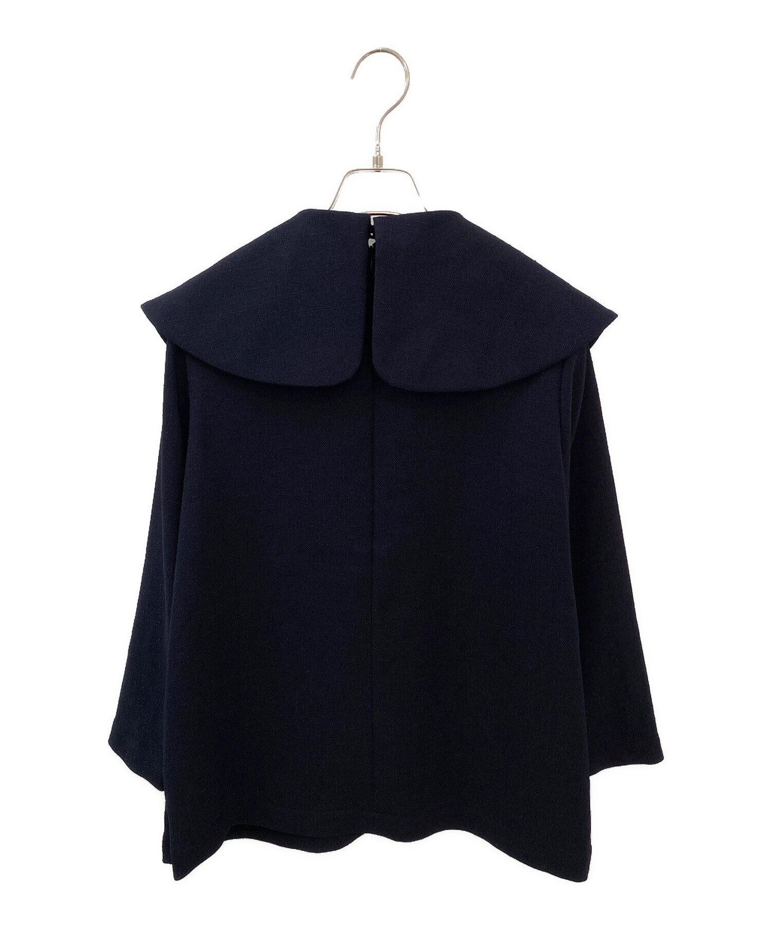 美品 yori ヨリ スプリングツイードライクブラウス グレー yori スプリングツイードライクブラウス グレー