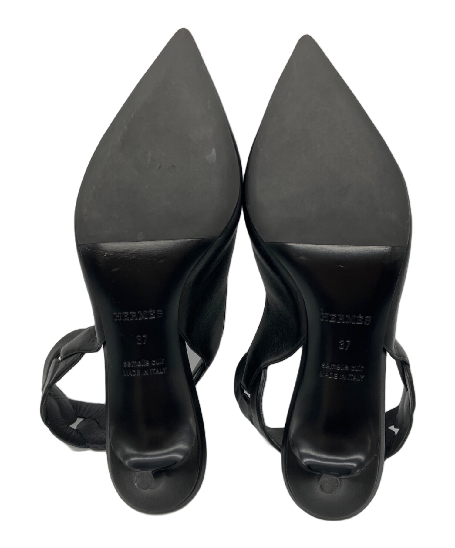 中古・古着通販】HERMES (エルメス) ガブリエラパンプス ブラック