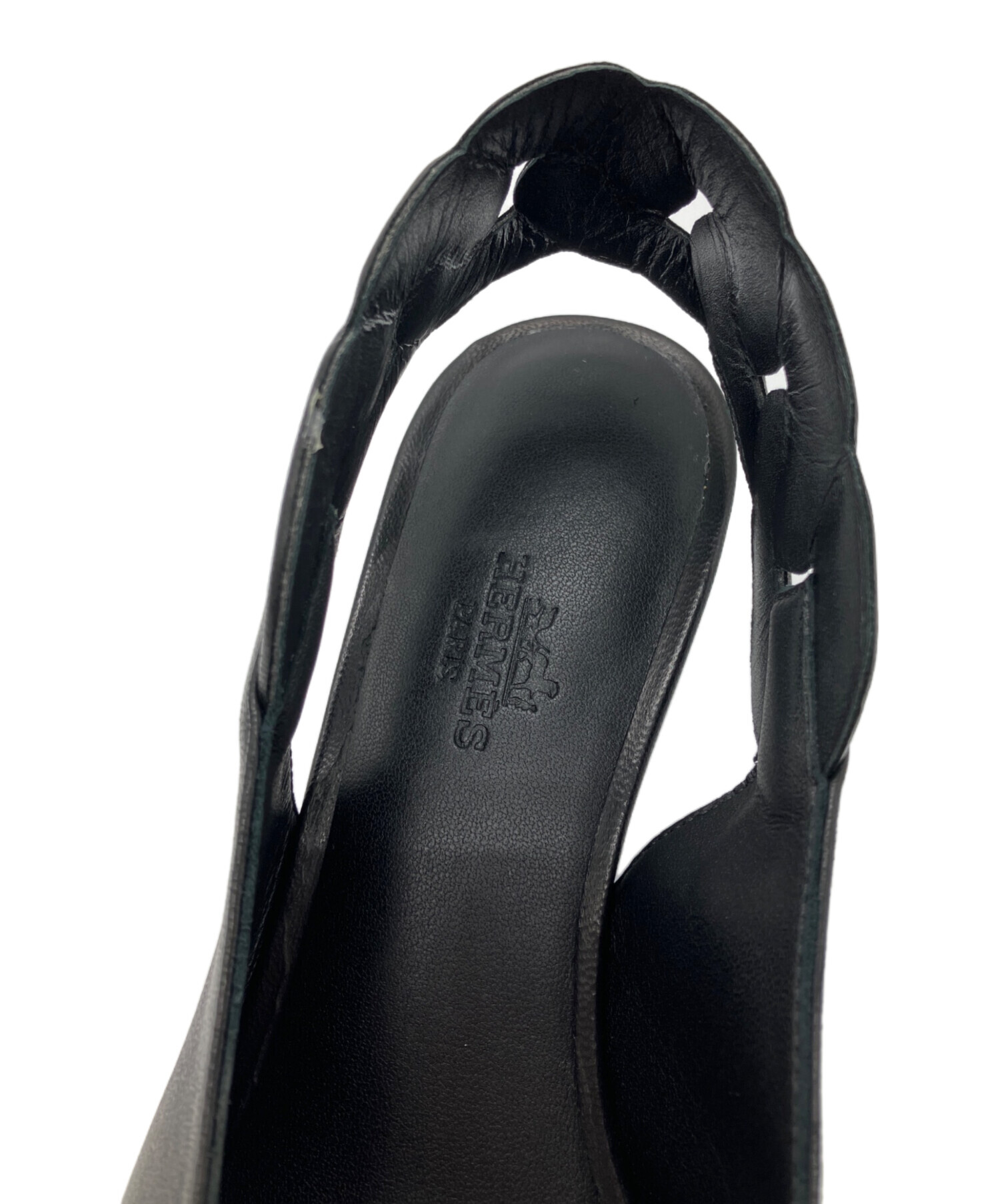 【未使用】HERMES ガブリエラ シェーヌグルメット スリングバック　パンプス 未使用】HERMES ガブリエラ シェーヌグルメット スリングバック