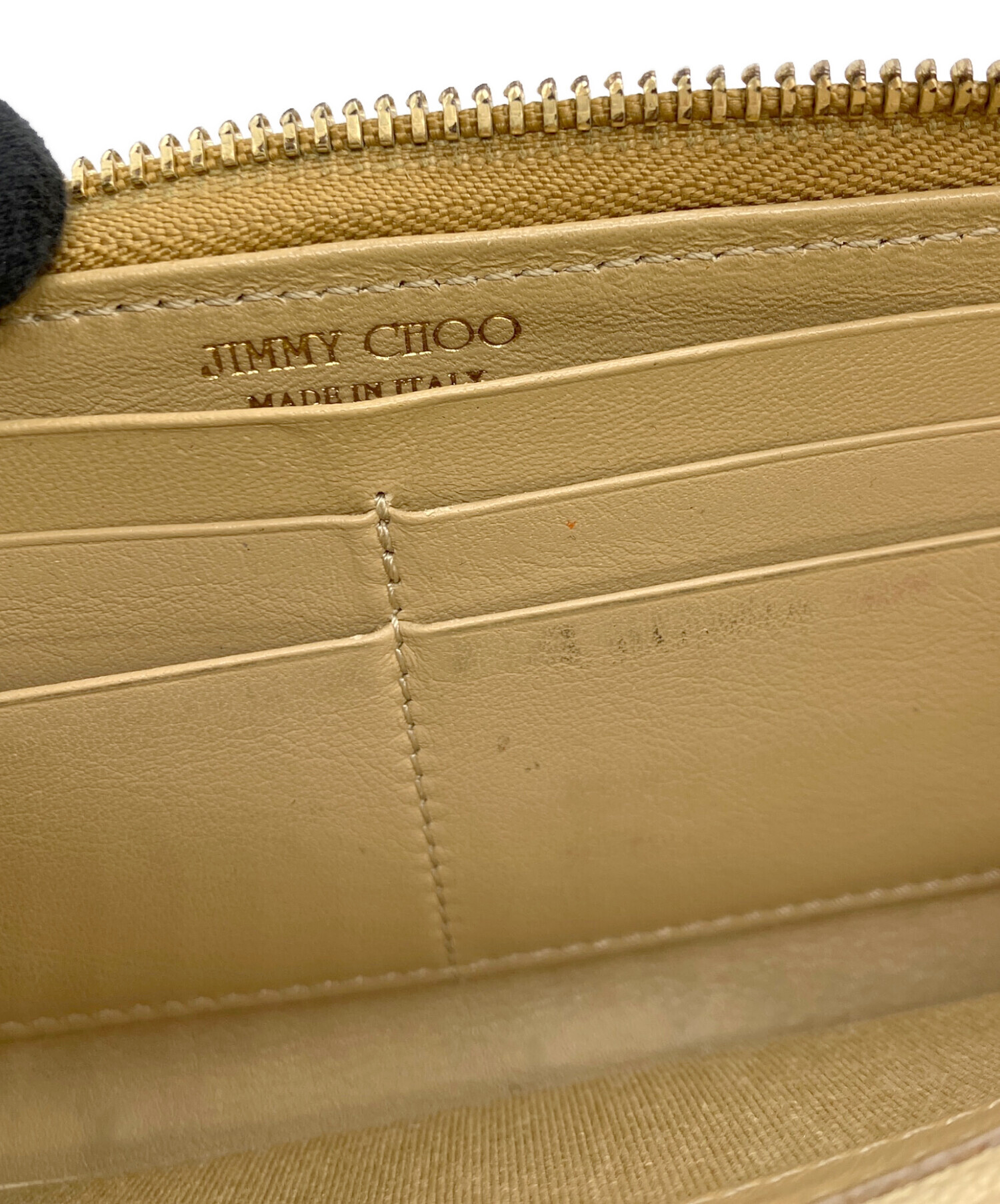 定価¥74800.新品】JIMMYCHOO ジミーチュウ　長財布　ゴールド 中古・古着通販】JIMMY CHOO (ジミーチュウ) スタースタッズ長財布