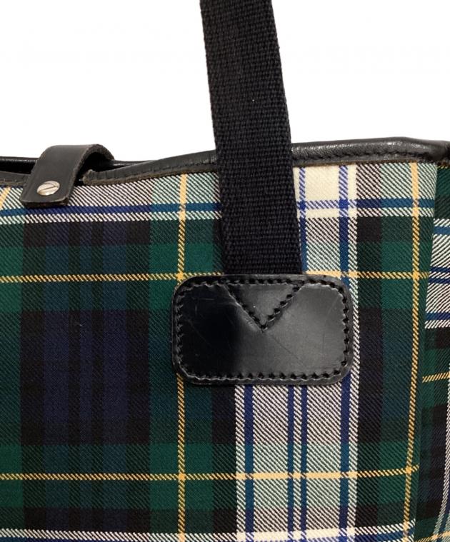 中古・古着通販】Brady (ブレディ) チェックトートバッグ ネイビー