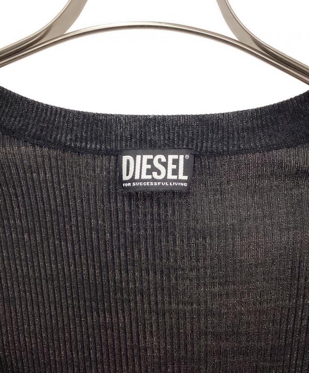 中古・古着通販】DIESEL (ディーゼル) リブニットカーディガン