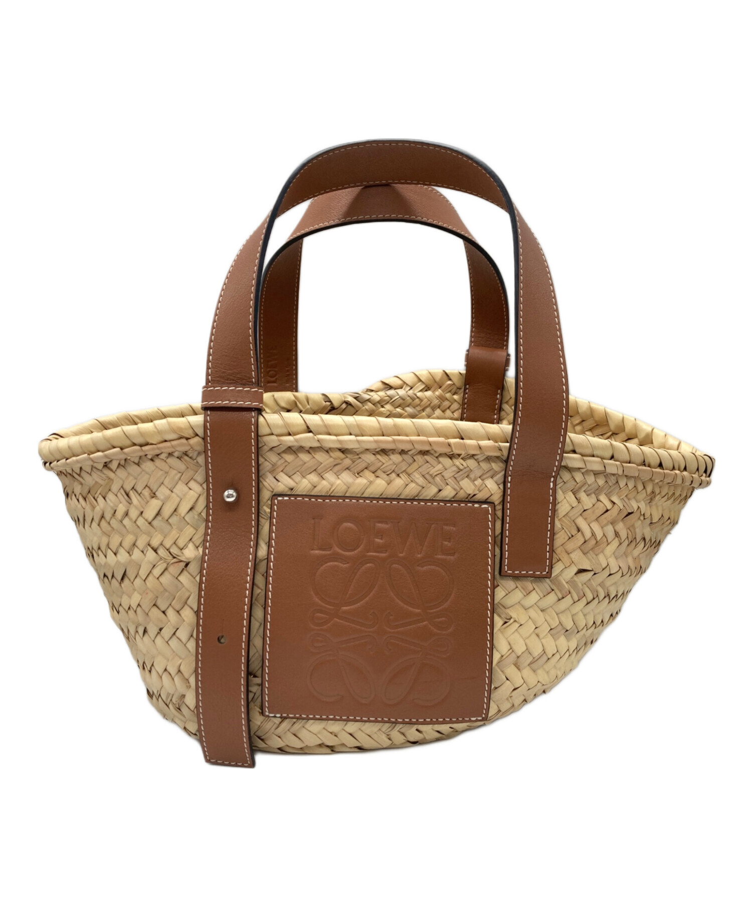 中古・古着通販】LOEWE (ロエベ) バスケットバッグ スモール ブラウン