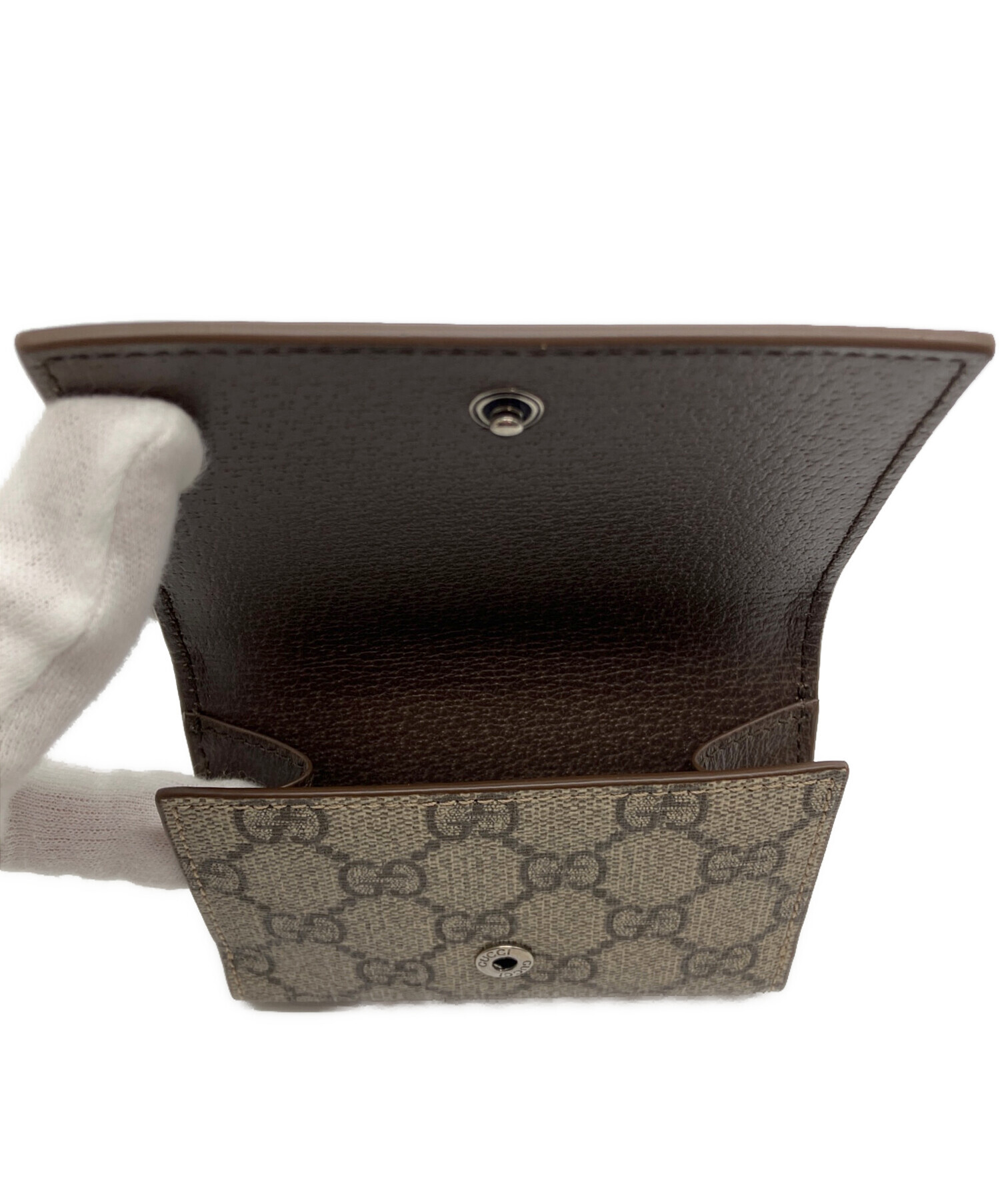 【M san】【未使用】【希少】GUCCI グッチ 三つ折り財布 中古・古着通販】GUCCI (グッチ) GG 三つ折りウォレット ブラウン
