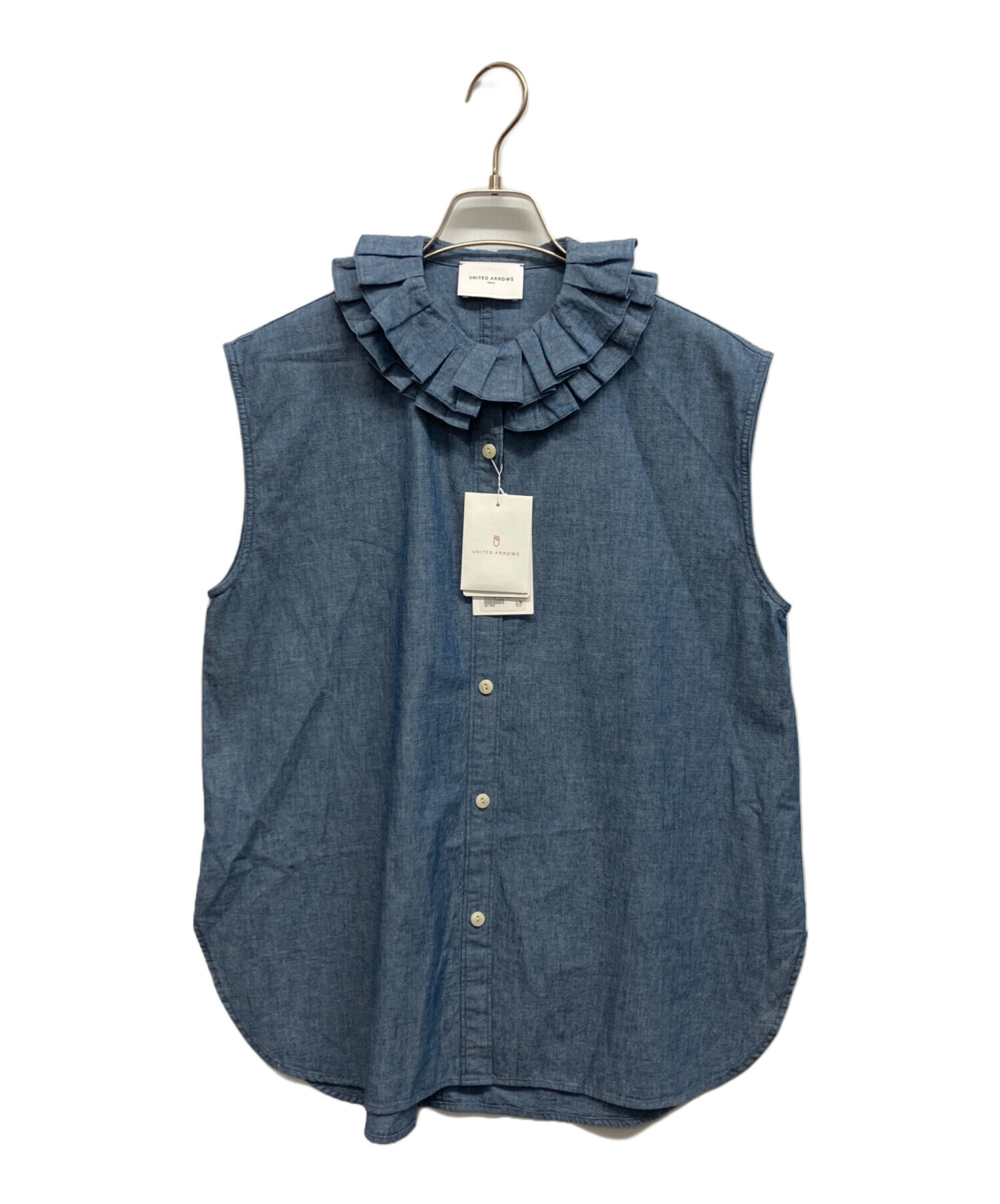 UNITED ARROWS ユナイテッドアローズ ベスト L 青 【古着】【中古】【送料無料】 中古・古着通販】UNITED ARROWS TOKYO (ユナイテッドアローズ
