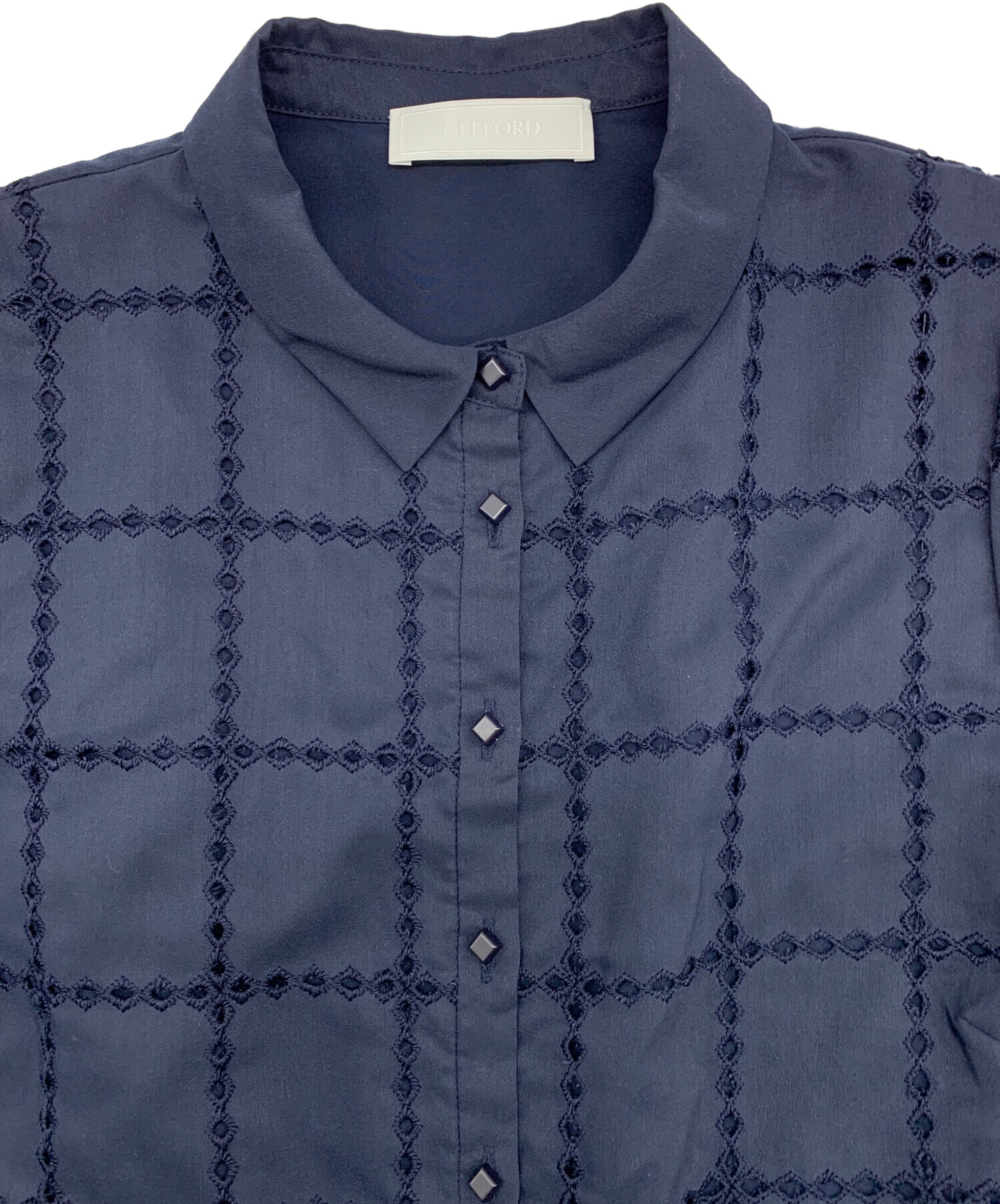 エンブロイダリーボリュームシャツワンピース セルフォード 中古・古着通販】CELFORD (セルフォード) エンブロイダリーボリューム