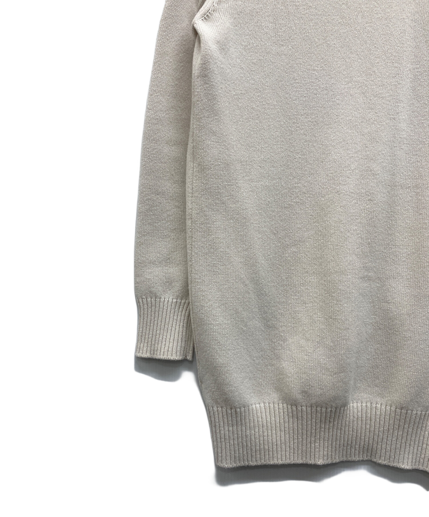 エルメス　マルジェラ期　カシミヤ100％　カーディガン　ニット　ベージュ　S HERMES マルジェラ期カシミヤ ニット セリエボタン