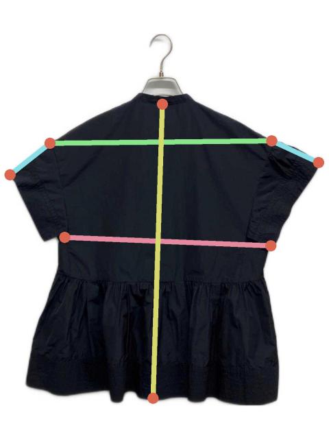 【新品】  UNITED ARROWS / ユナイテッドアローズ | タフタ ステッチ ペプラム ブラウス | FREE | ブラック | レディース 中古・古着通販】UNITED ARROWS (ユナイテッドアローズ) タフタ