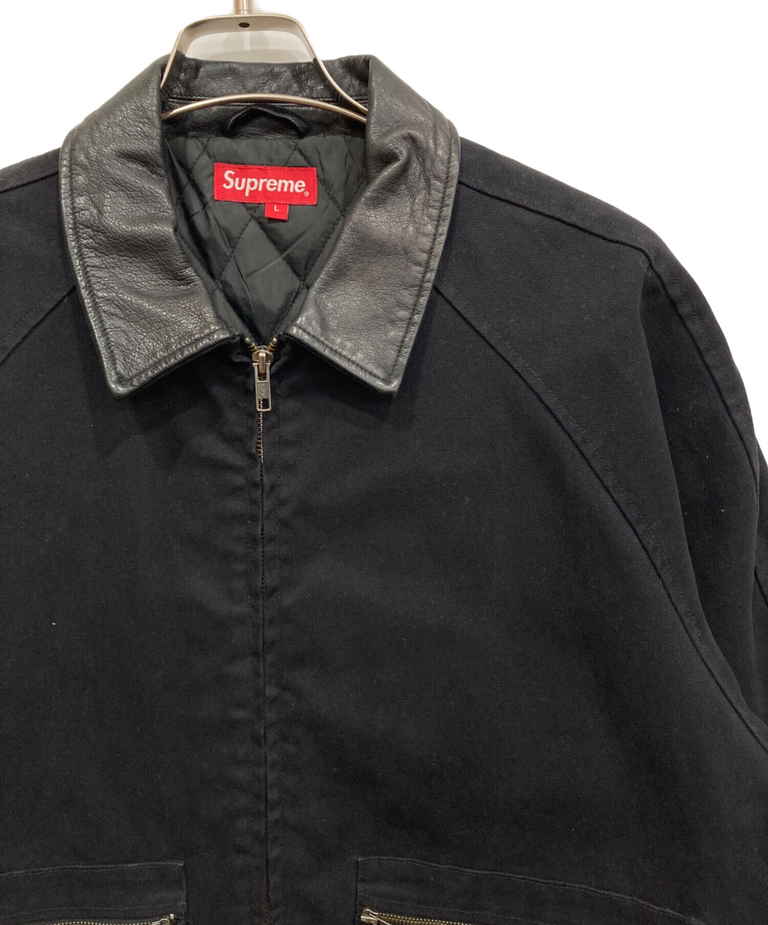 中古・古着通販】SUPREME (シュプリーム) Leather Collar Work Jacket 