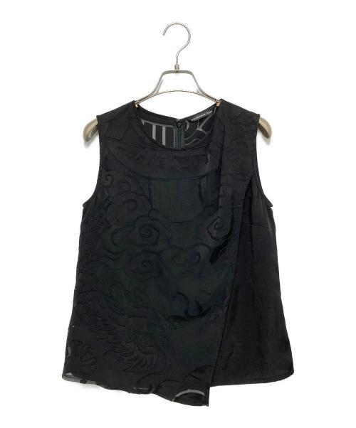 美品 VIVIENNE TAM ヴィヴィアンタム ドラゴン柄 プルオーバー シアー ブラウス カットソー 38 ブラック マルチカラー レディース 古着 中古 USED 中古・古着通販】VIVIENNE TAM (ヴィヴィアンタム) ドラゴン刺繍ロング