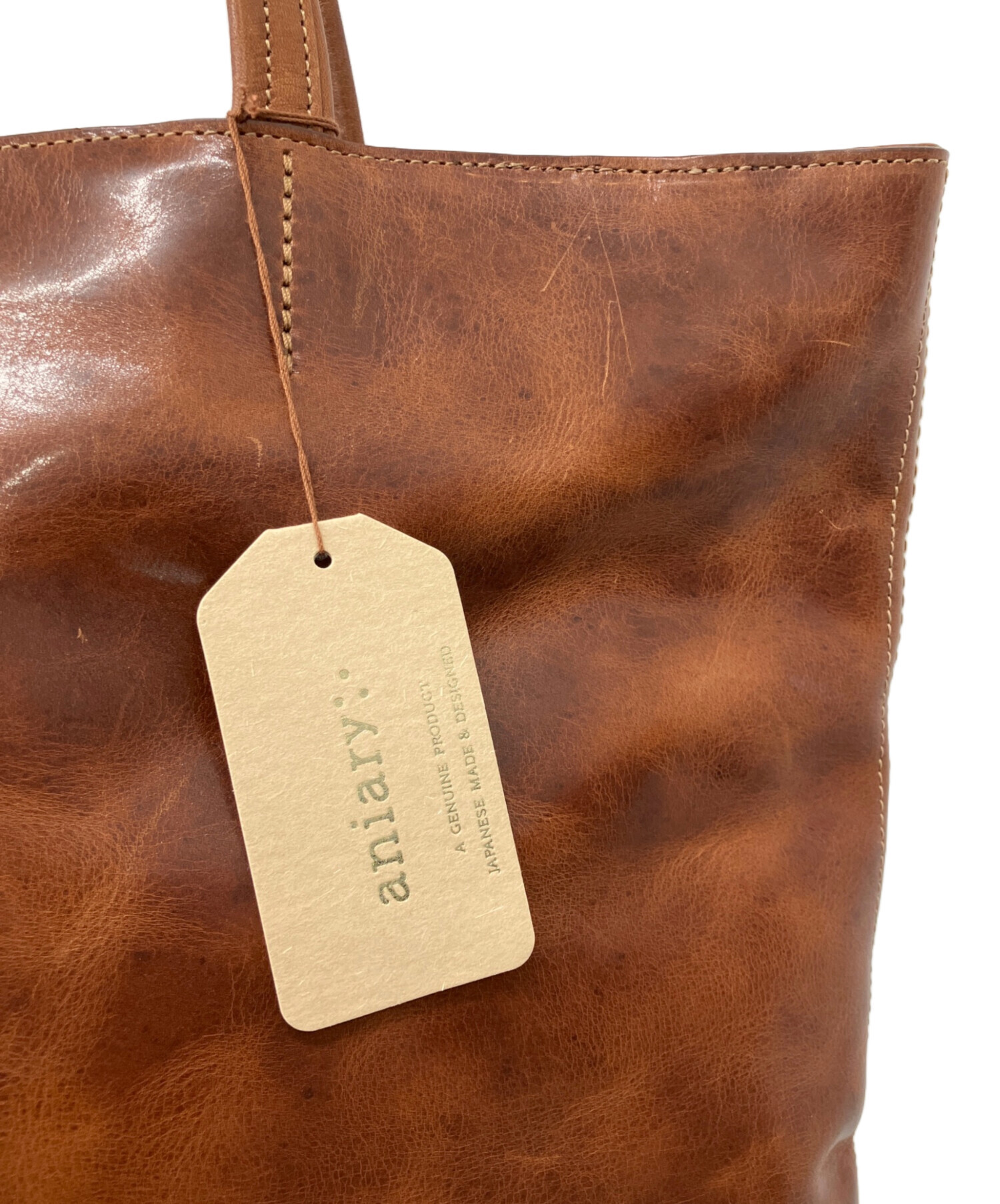 中古・古着通販】aniary (アニアリ) レザートートバッグ ブラウン