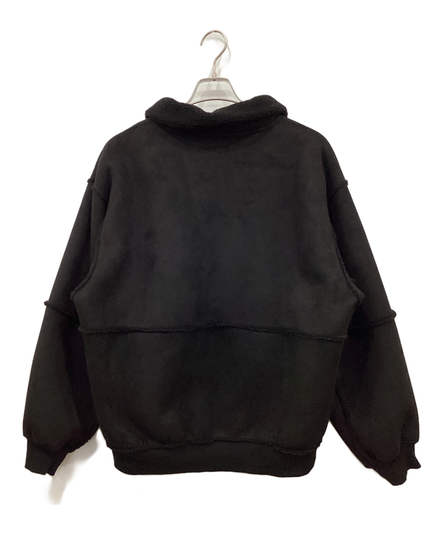 中古・古着通販】PALACE (パレス) SHERPA FAUX SUEDE FUNNEL ブラック