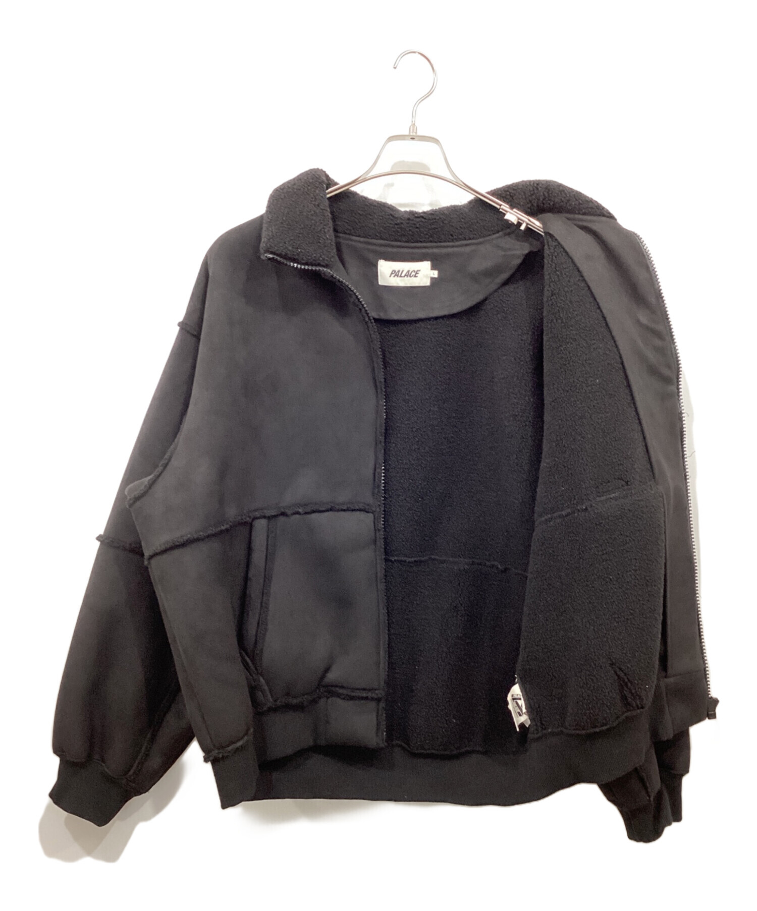 中古・古着通販】PALACE (パレス) SHERPA FAUX SUEDE FUNNEL ブラック