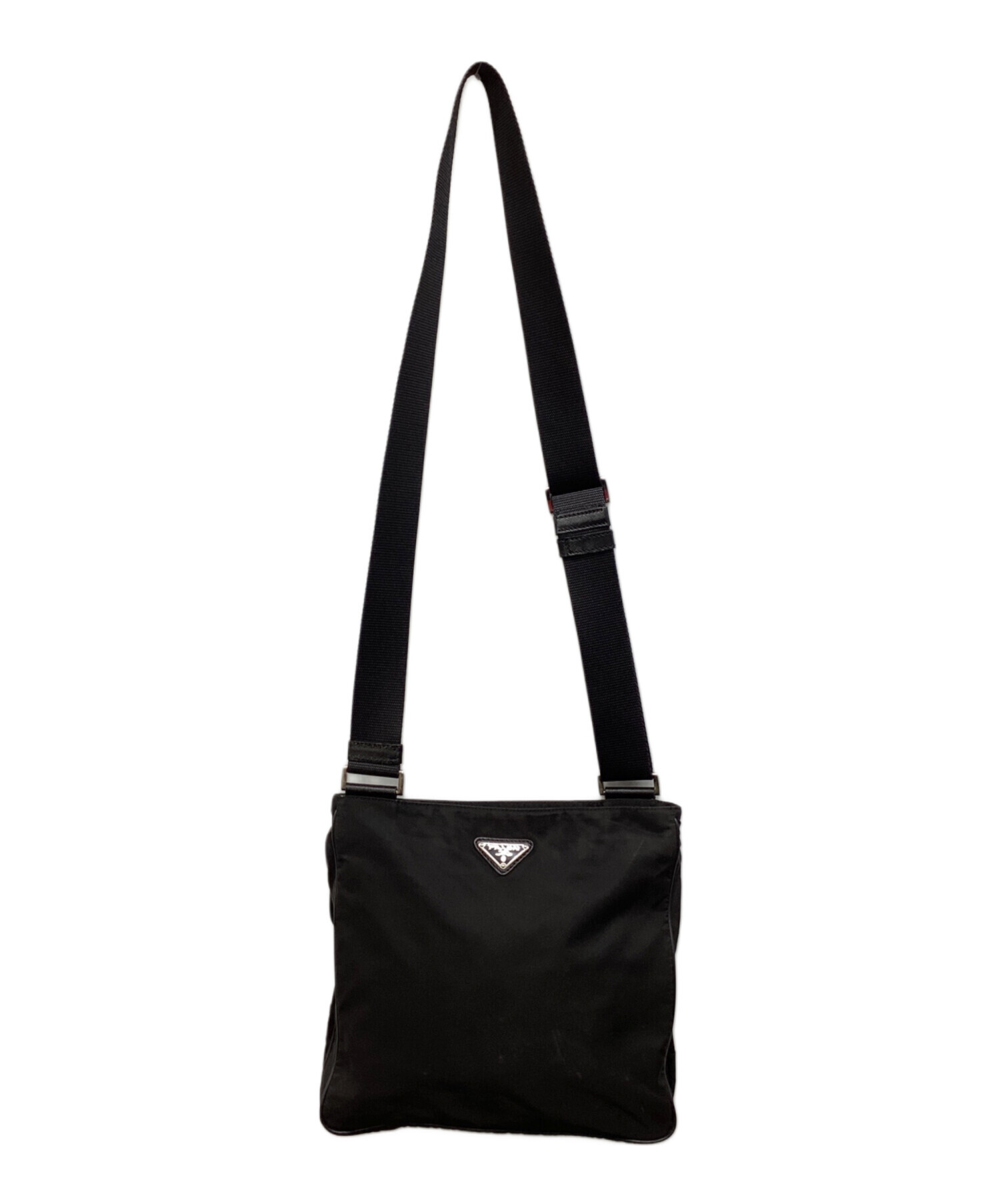 中古・古着通販】PRADA (プラダ) ナイロンショルダーバッグ ブラック