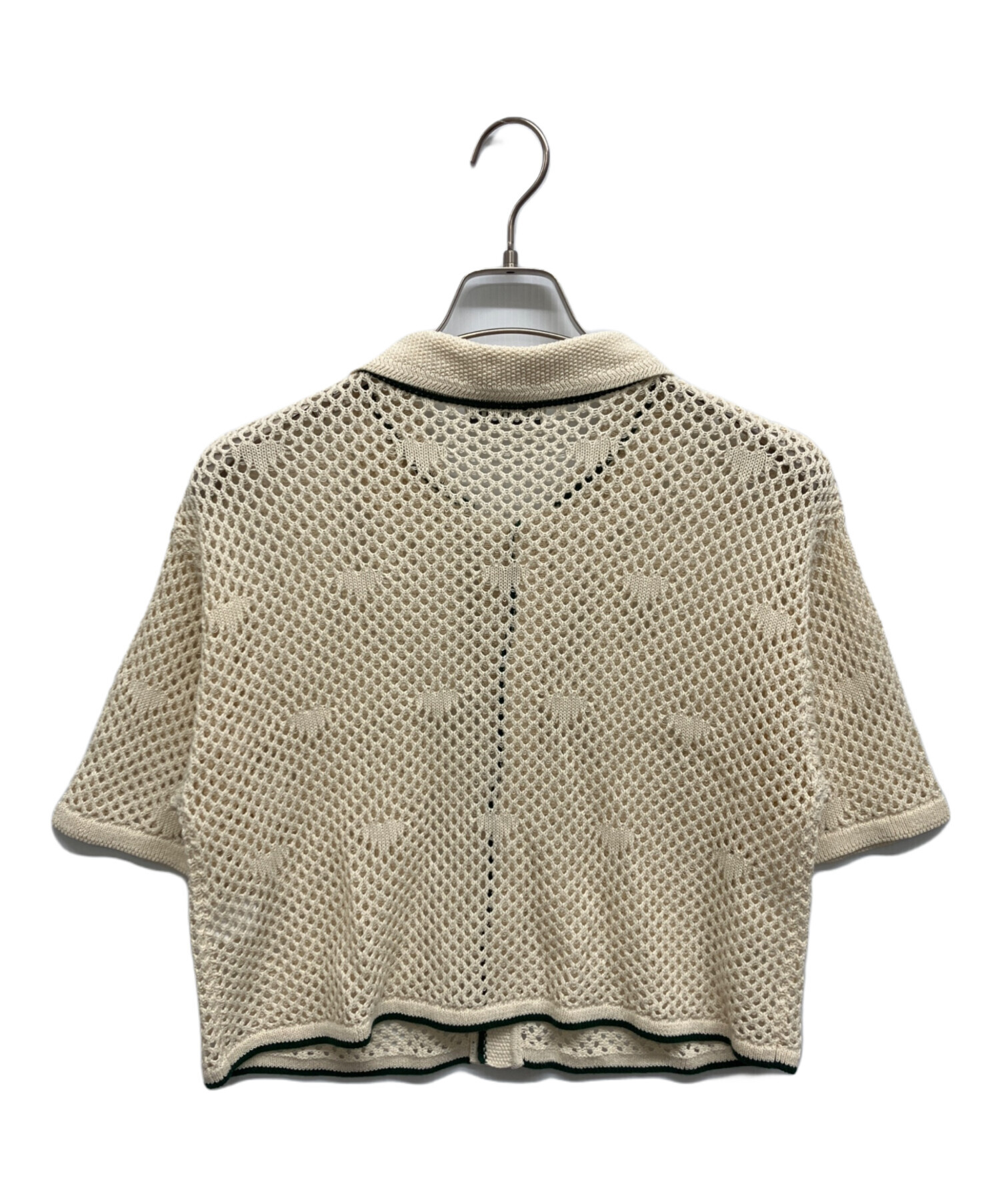 中古・古着通販】NKNIT (ンニット) mesh♡pattern KNIT shirt