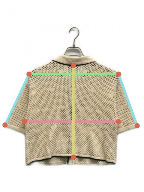 中古・古着通販】NKNIT (ンニット) mesh♡pattern KNIT shirt