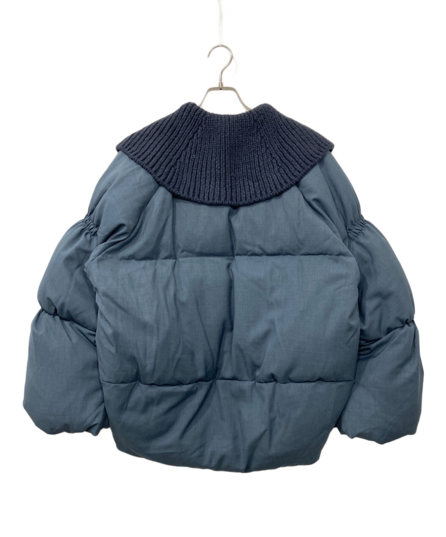 PINUE ボリュームスリーブ ダウンジャケット ネイビー 中古・古着通販】pinue (ピヌエ) ボリュームスリーブダウンジャケット