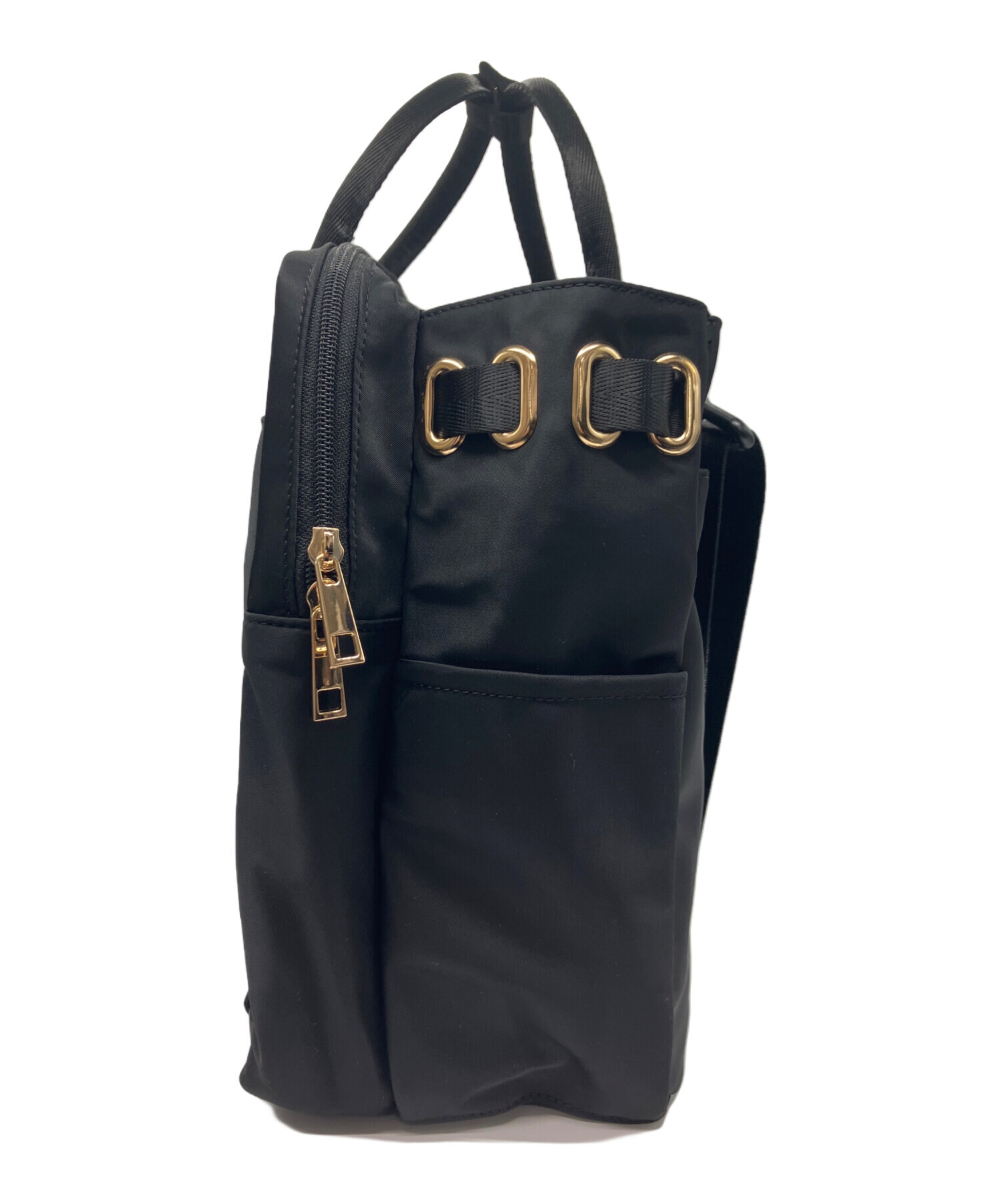 SELENT ÉTHER ブラック3way ゴールド金具 中古・古着通販】SELENT ETHER (セレーンエテール) 3WAYバッグ