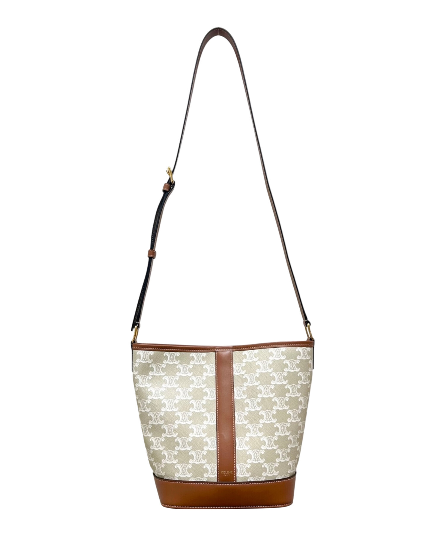 中古・古着通販】CELINE (セリーヌ) スモールバケット タン×ベージュ