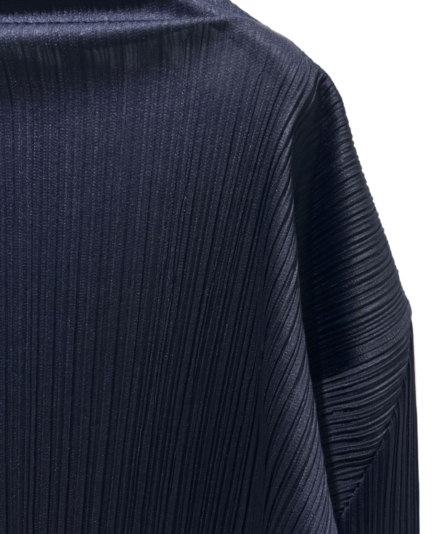 PLEATS PLEASE プリーツ ハイネック長袖 ネイビー 4 伸縮トップス 中古・古着通販】PLEATS PLEASE (プリーツプリーズ) プリーツ