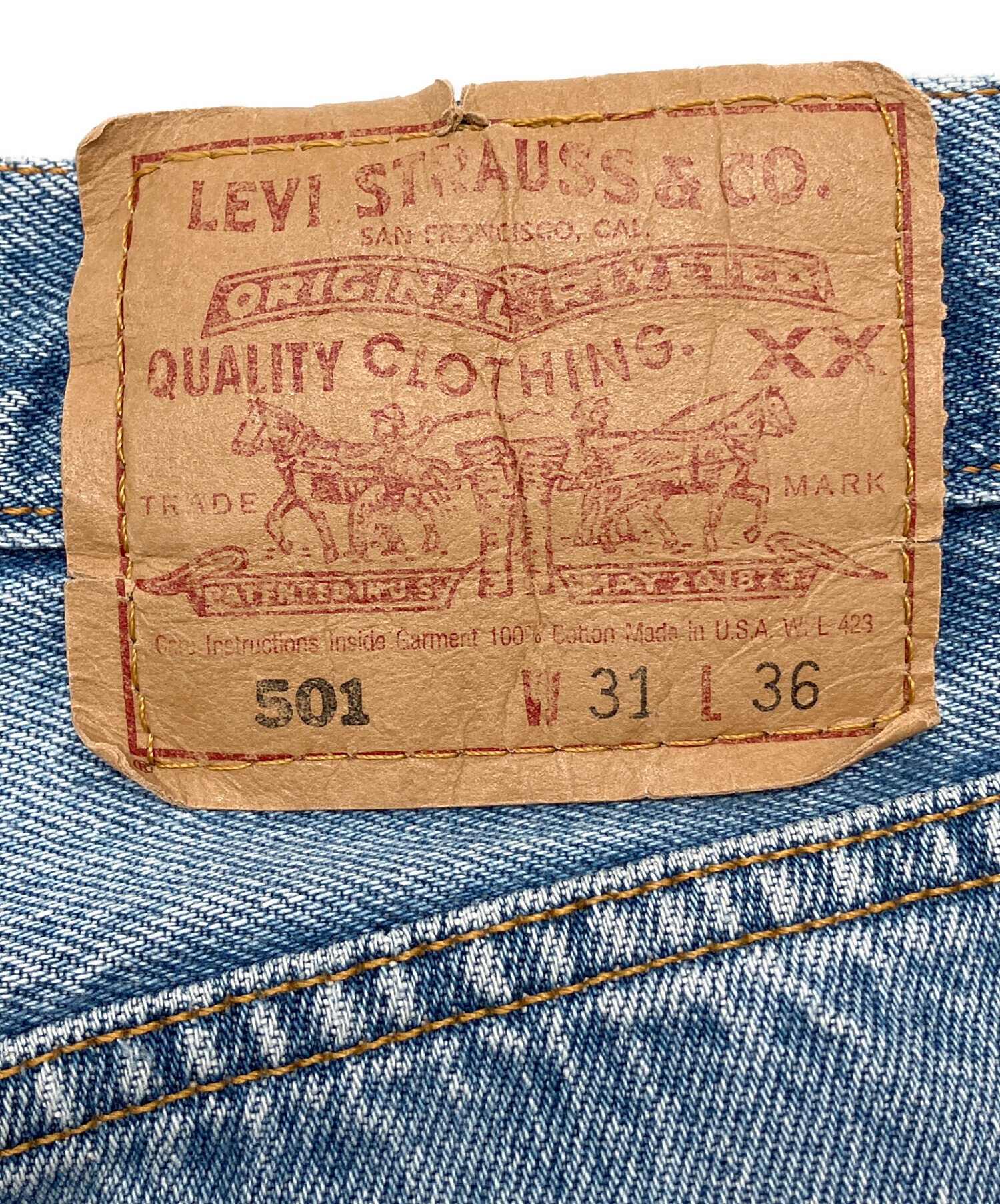 中古・古着通販】LEVI'S (リーバイス) 90s 501デニムパンツ 1998年9月