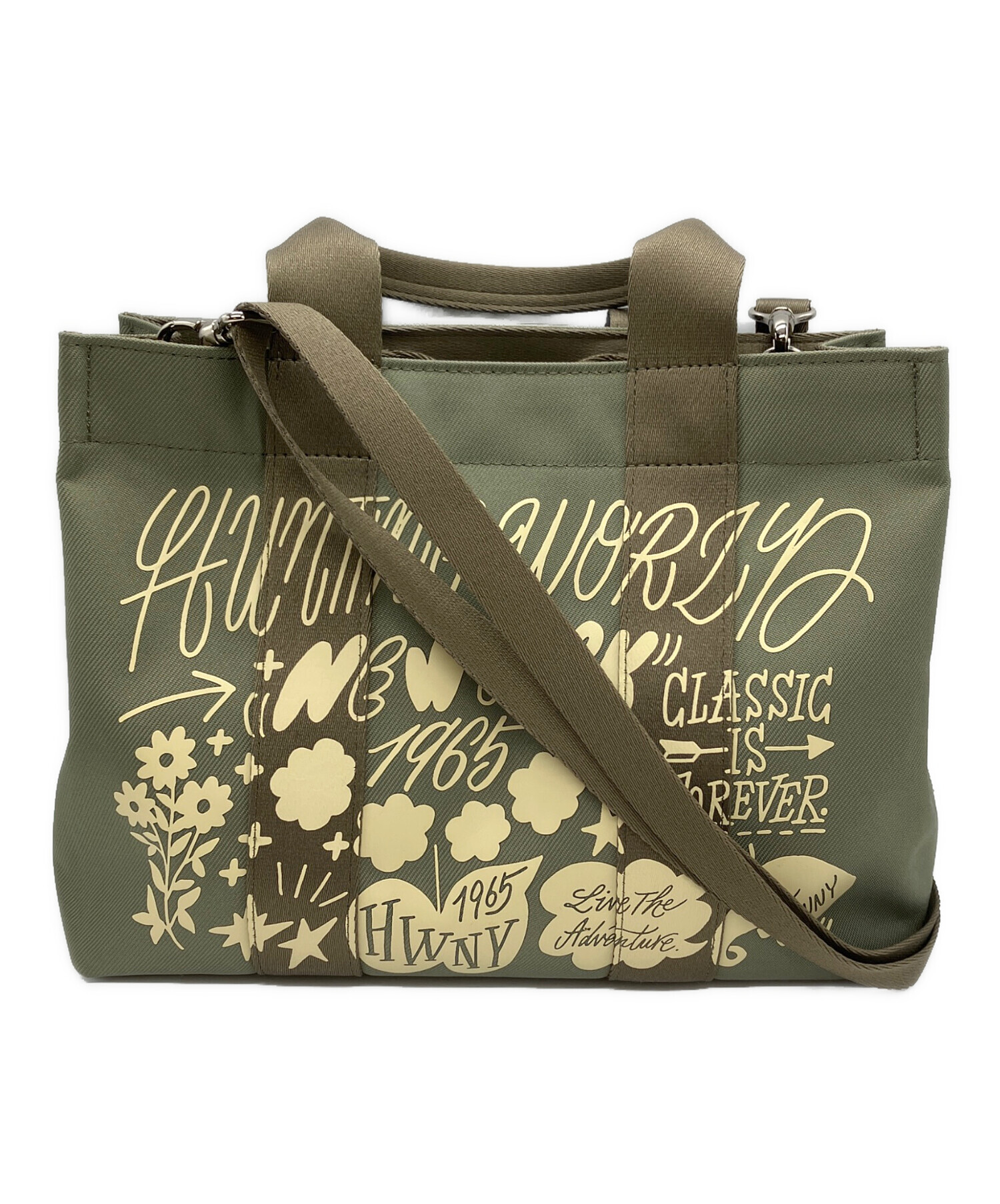 美品✨HUNTING WORLD 2way メッセンジャーバッグ オリーブ 中古・古着通販】HUNTING WORLD (ハンティングワールド) 2WAY