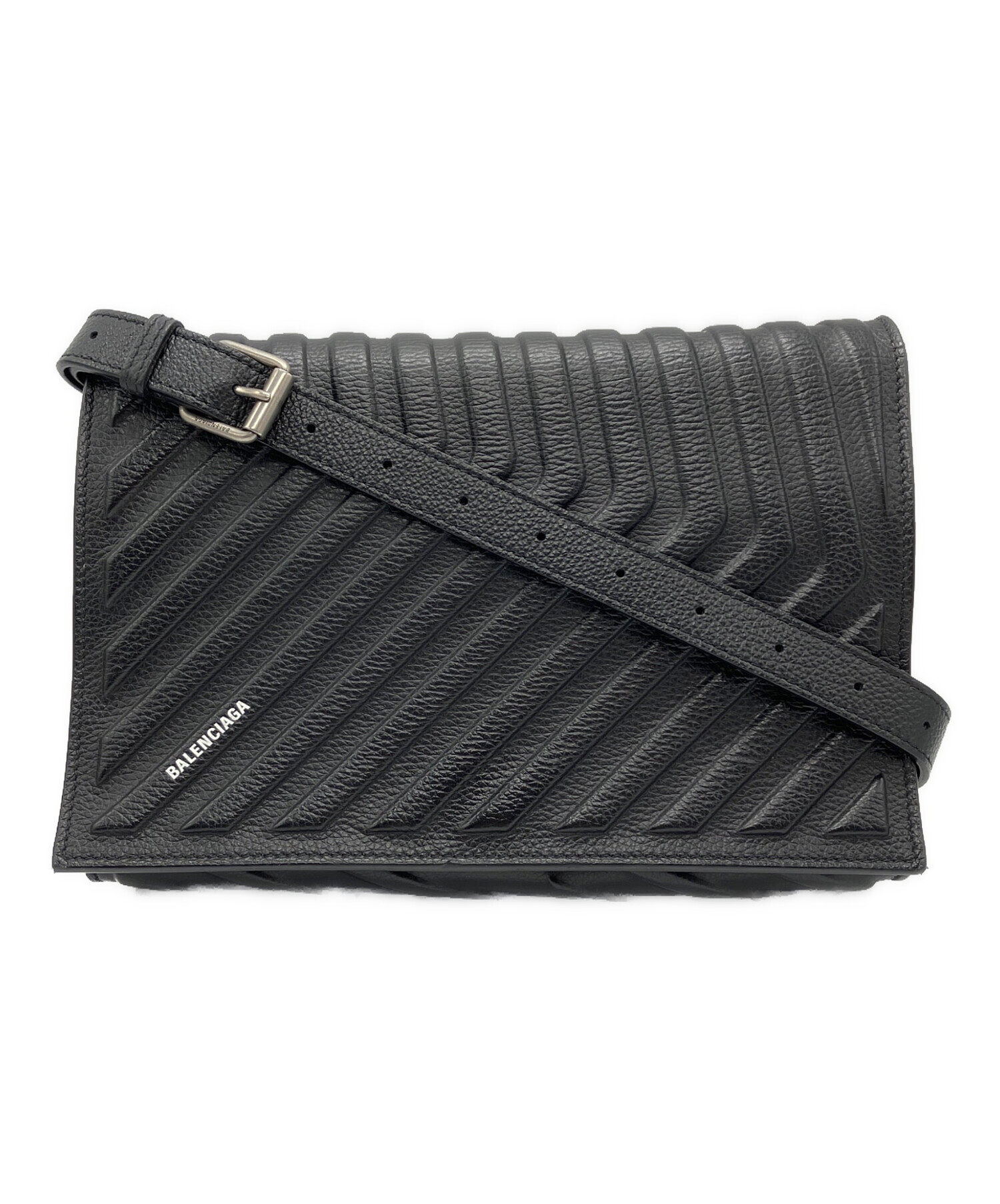 BALENCIAGA バレンシアガ CAR FLAP カー フラップ ショルダー バッグ ブラック 中古・古着通販】BALENCIAGA (バレンシアガ) Car Flap/ショルダー