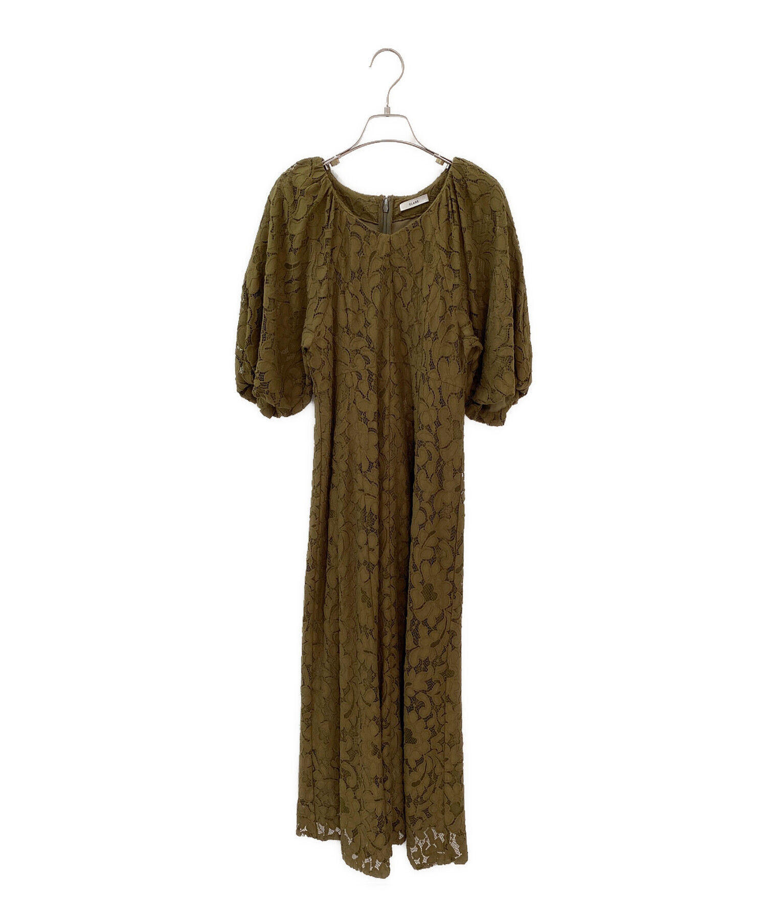 中古・古着通販】CLANE (クラネ) VINTAGE LACE PUFF ONE PIECE カーキ 