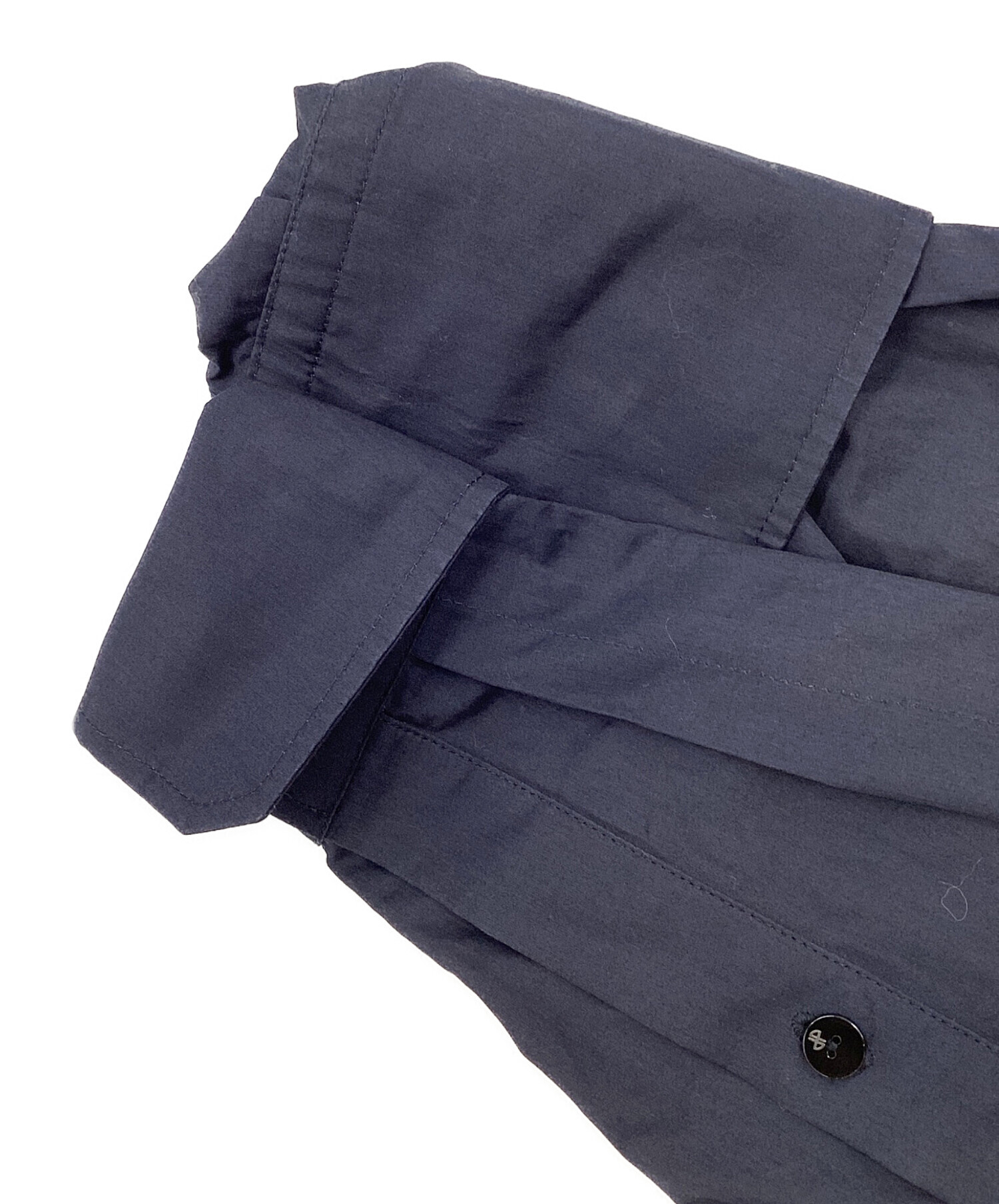中古・古着通販】patou (パトゥ) ドッキングシャツワンピース ネイビー 