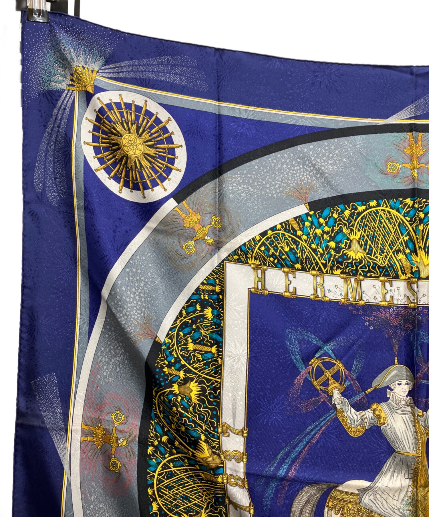 中古・古着通販】HERMES (エルメス) シルクスカーフ ブルー｜ブランド