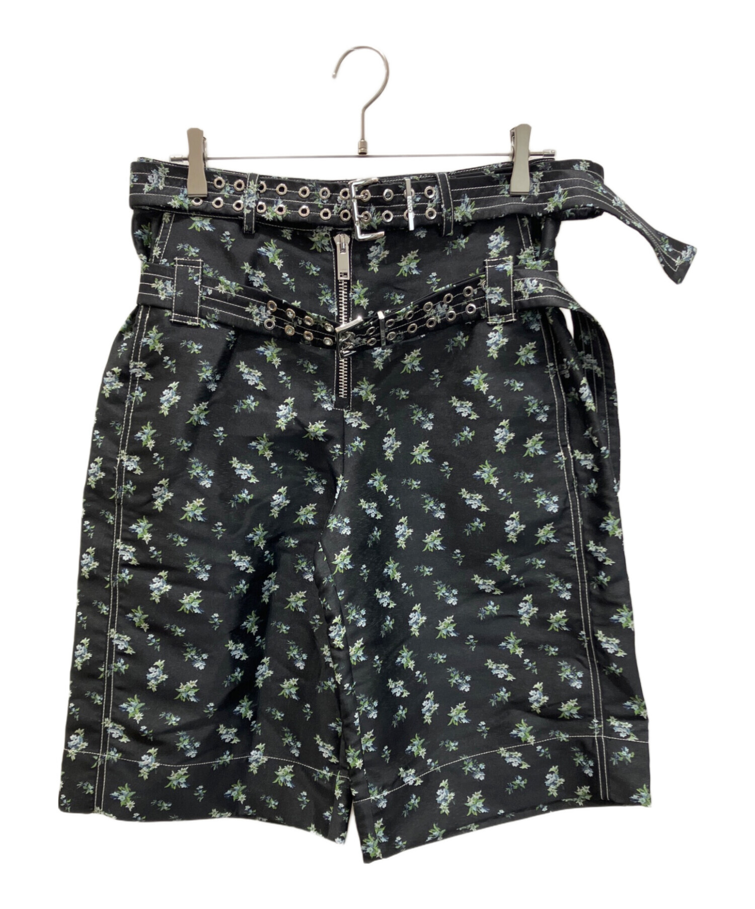 パンツ GANNI Floral Jacquard Shorts 中古・古着通販】Ganni (ガニー) FLORAL JACQUARD SHORTS ブラック