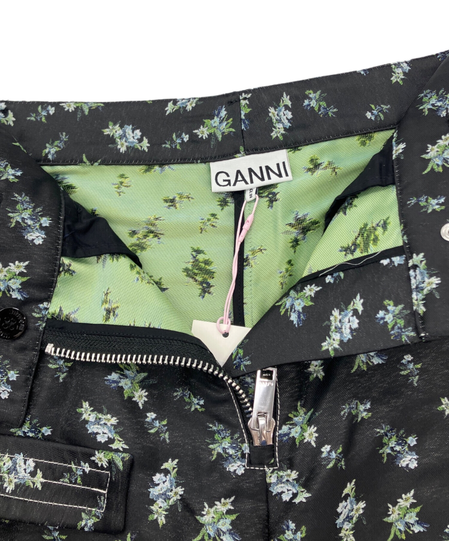中古・古着通販】Ganni (ガニー) FLORAL JACQUARD SHORTS ブラック