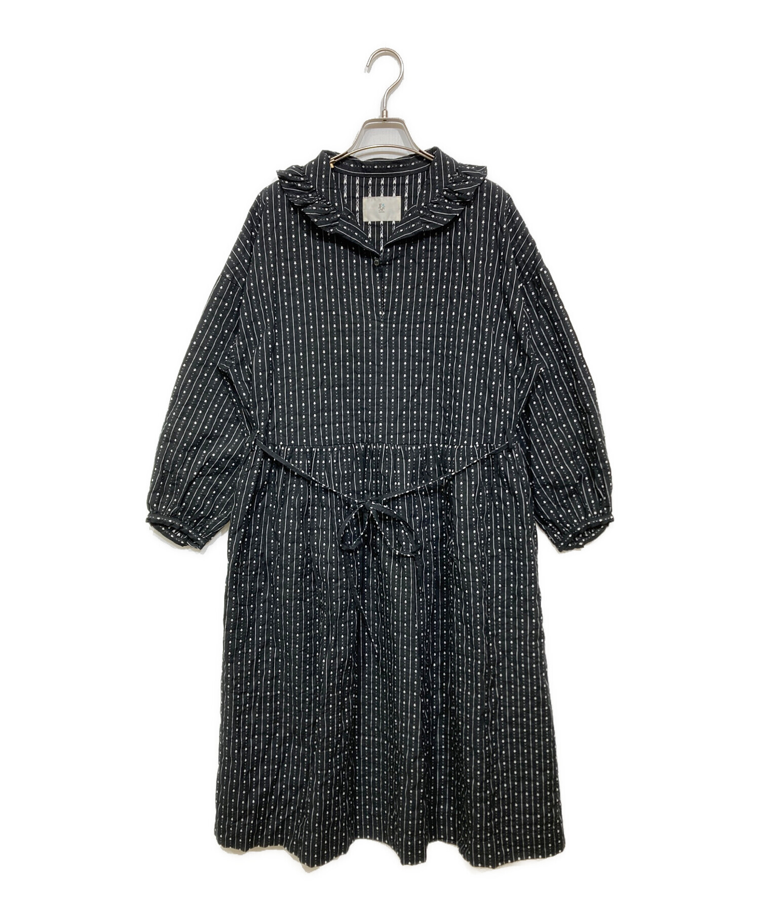 中古・古着通販】GASA* (ガサ) 湖上の花 フリル開襟ワンピース