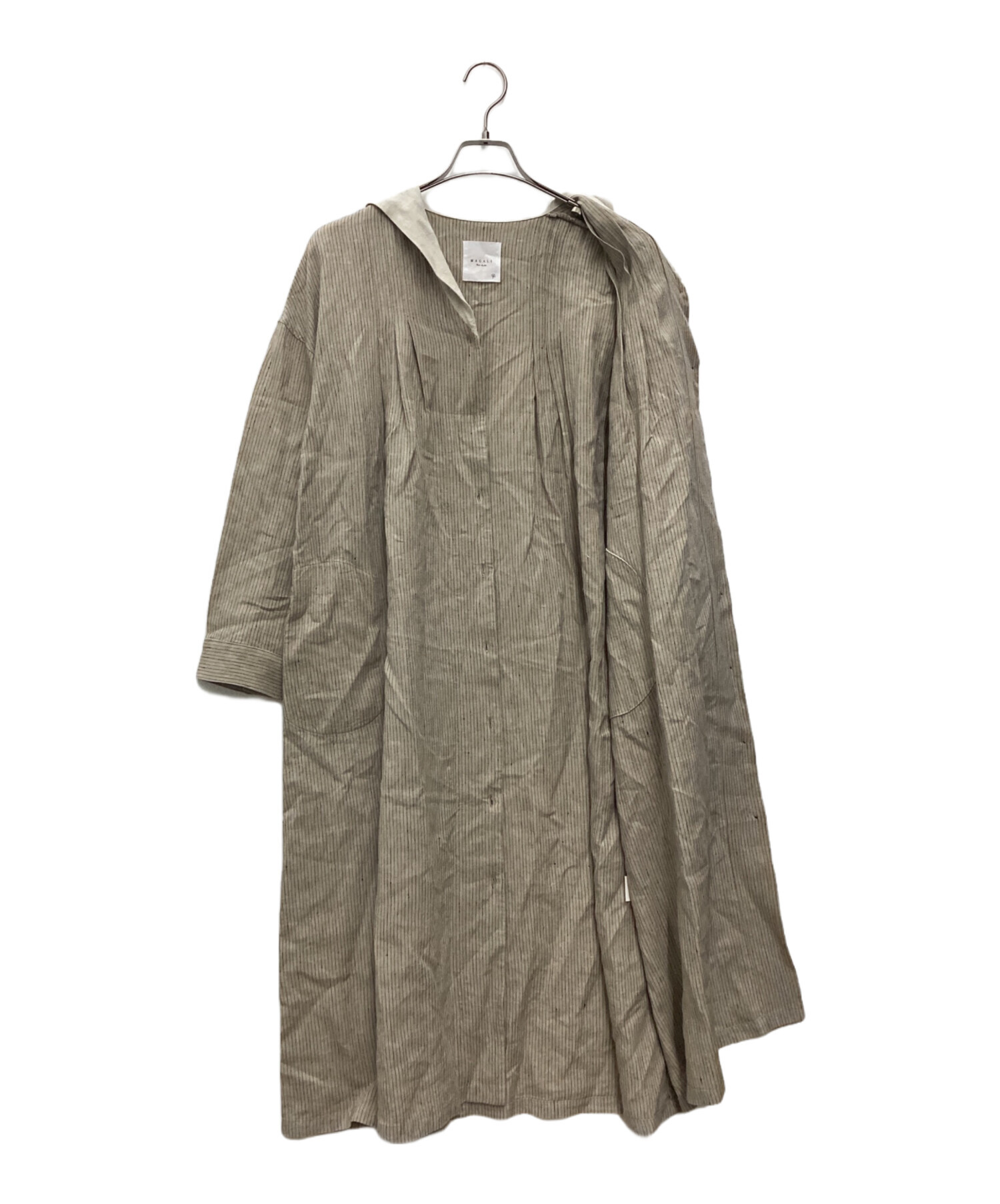 〇最終価格〇　MAGALI　マガリ　　①スカート②ジャケット 中古・古着通販】MAGALI (マガリ) オーバーダイリネン・セーラー襟