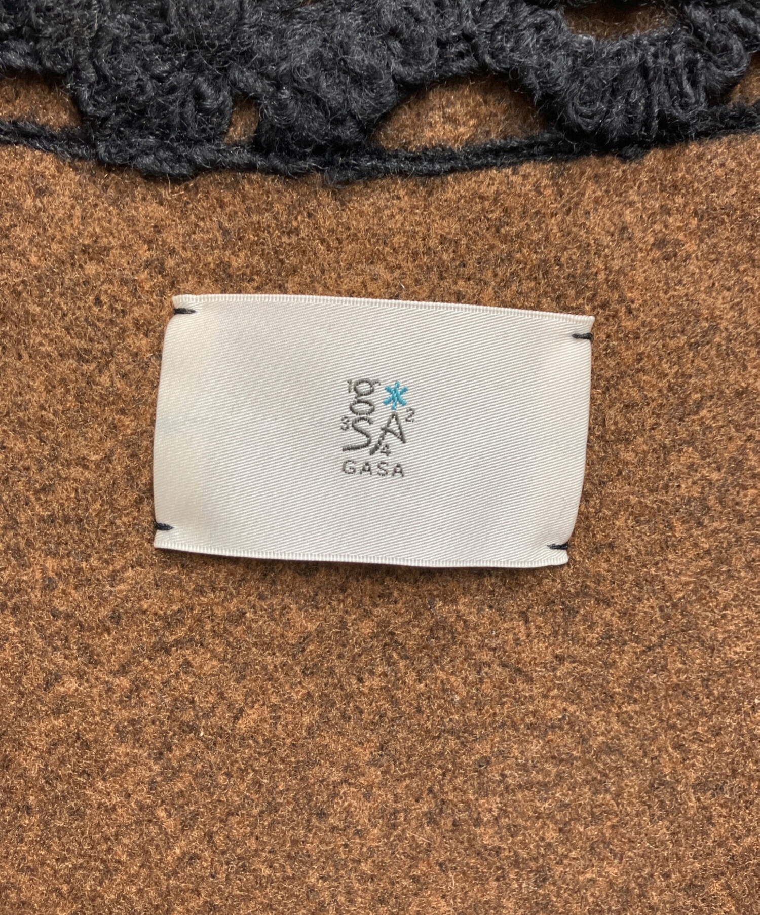 中古・古着通販】GASA* (ガサ) 「幻実と現実」羽織コート ブラック