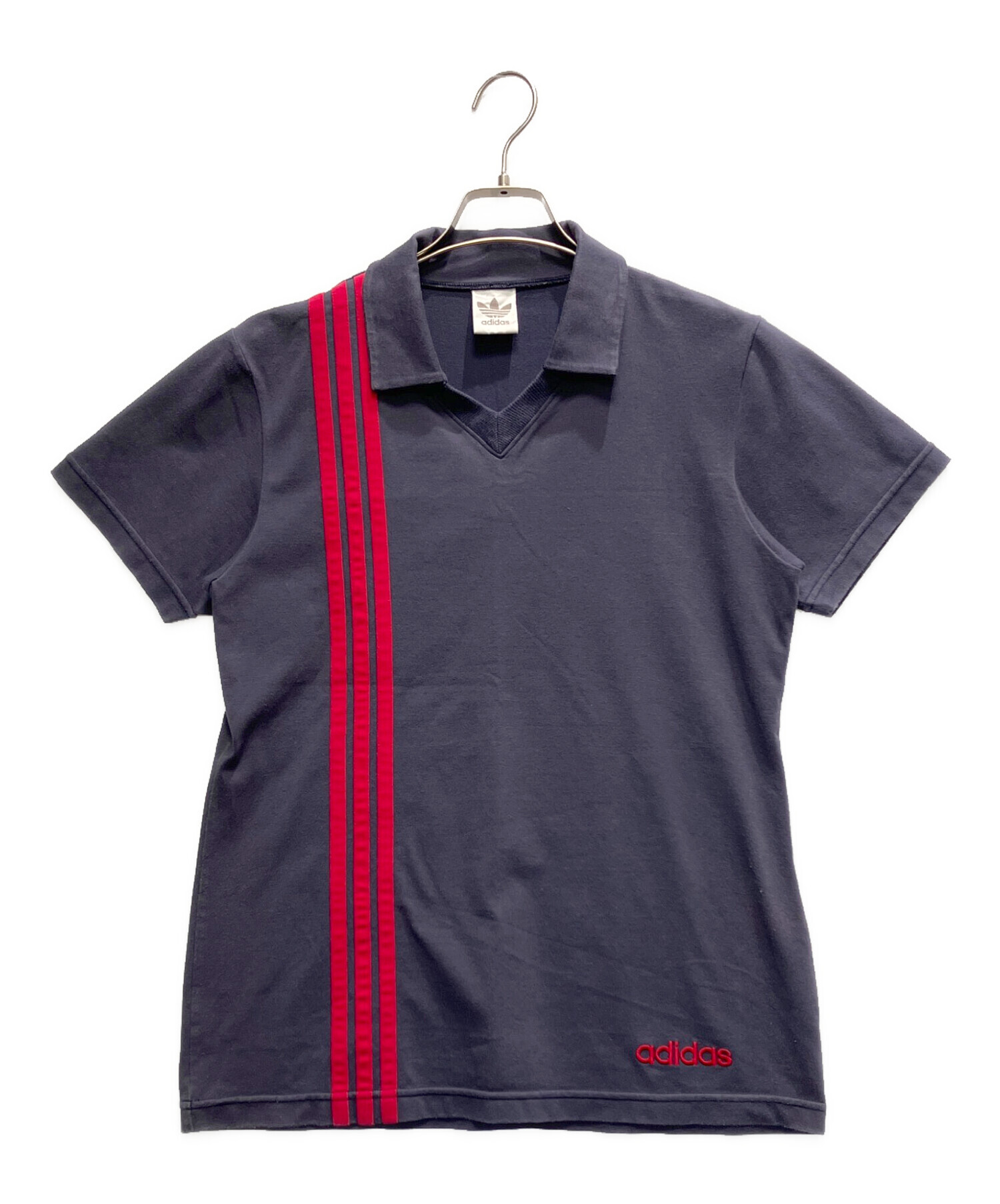 中古・古着通販】adidas (アディダス) ポロシャツ ネイビー サイズ:L