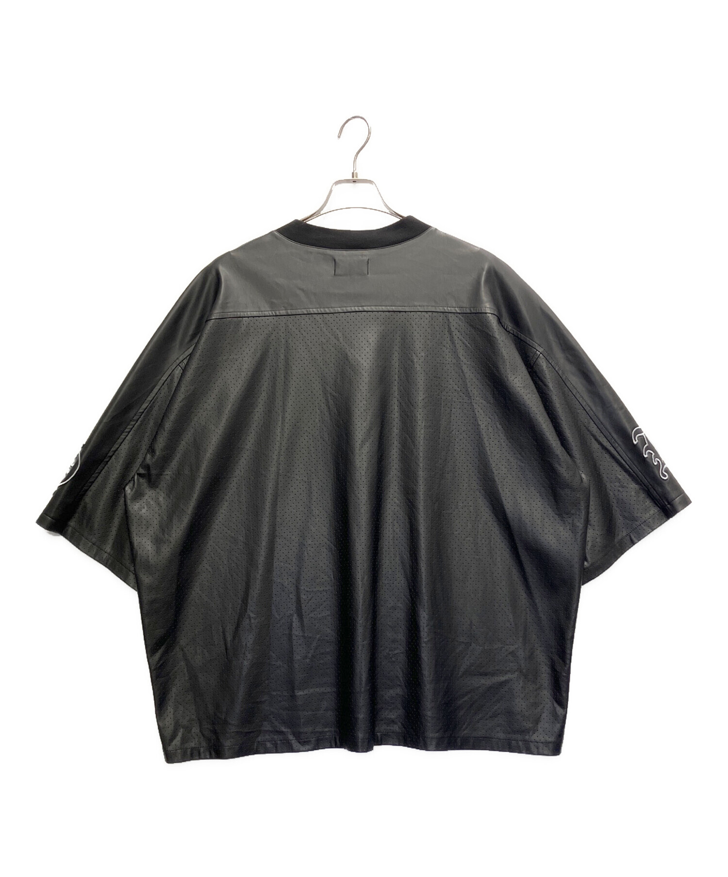 中古・古着通販】BREATH (ブレス) FAUX LEATHER GAME SHIRT ブラック