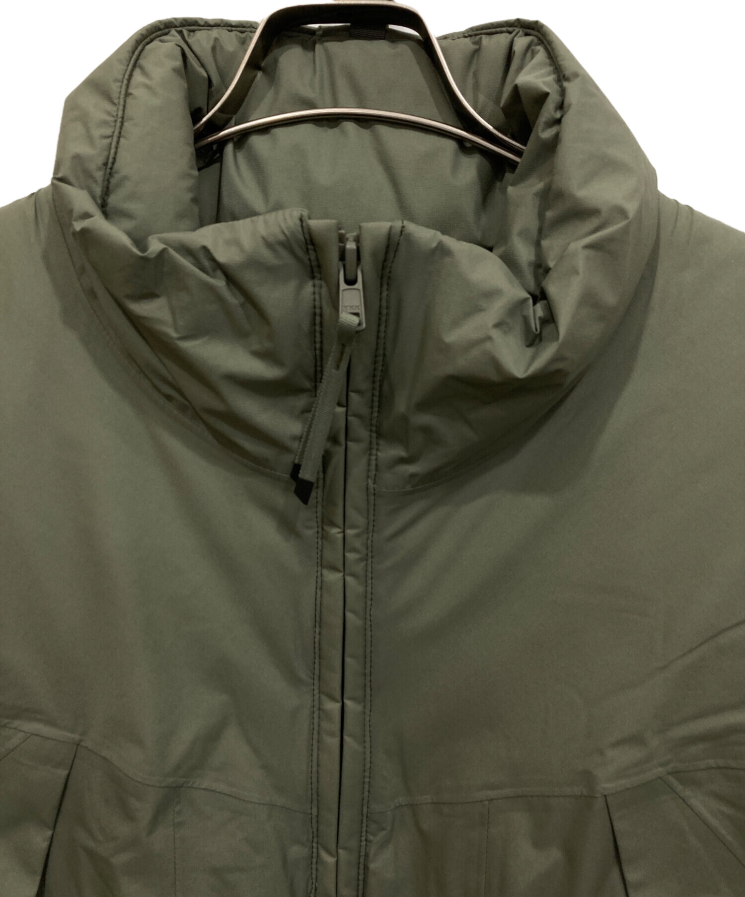 中古・古着通販】HYKE (ハイク) PERTEXナイロンベスト オリーブ サイズ