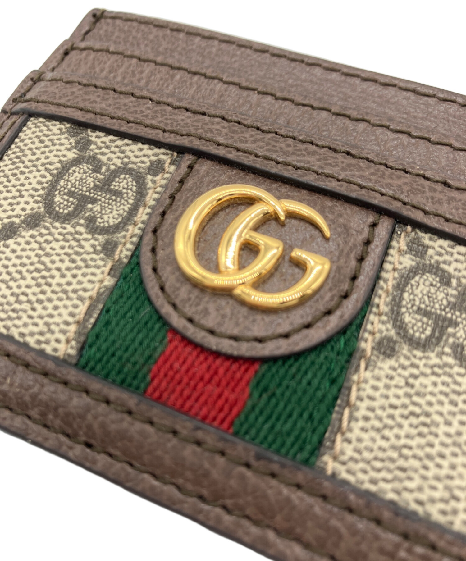 中古・古着通販】GUCCI (グッチ) GG パスケース カードケース ブラウン