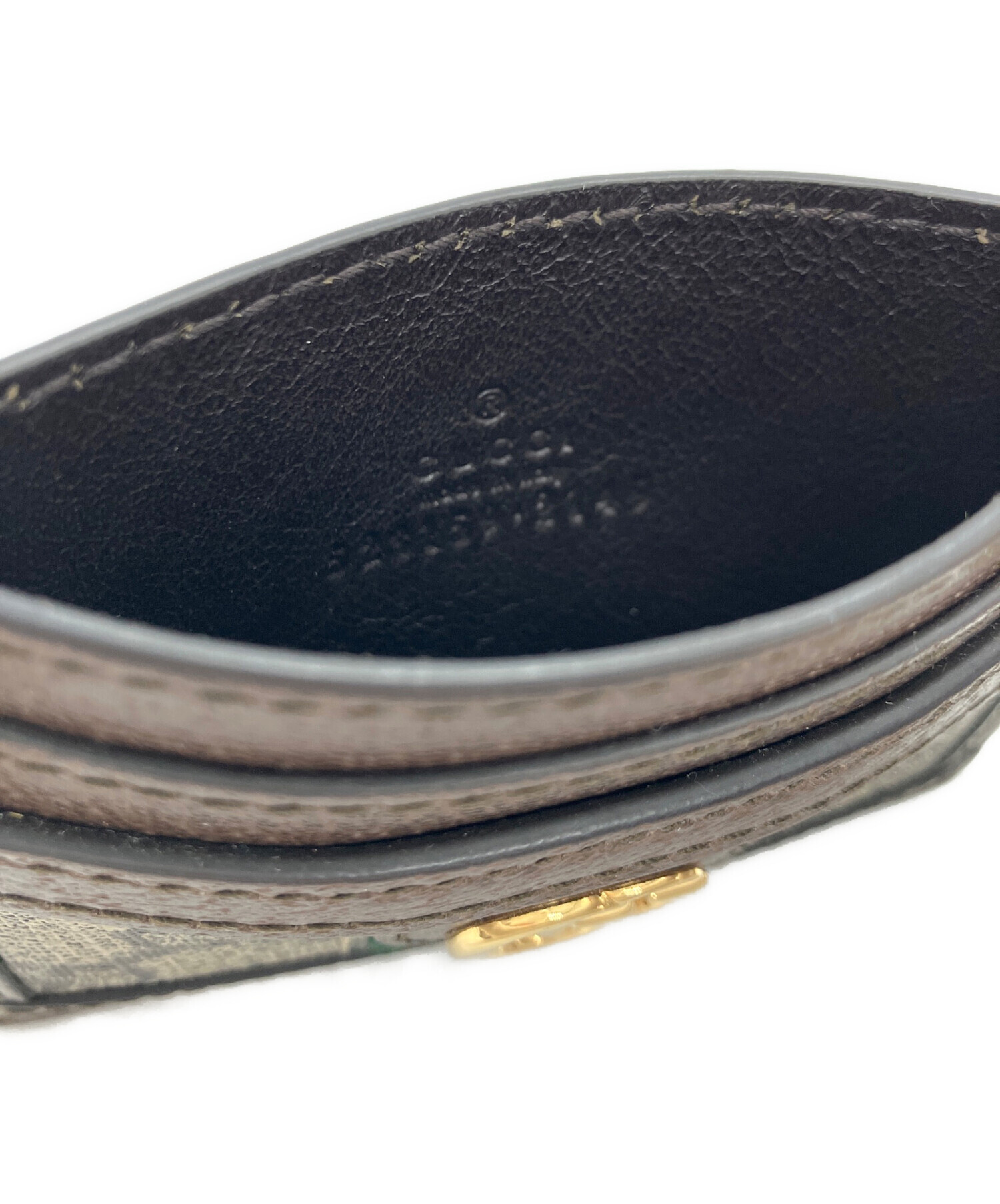 【未使用】GUCCI 黒 レザー パスケース 中古・古着通販】GUCCI (グッチ) GG パスケース カードケース ブラウン