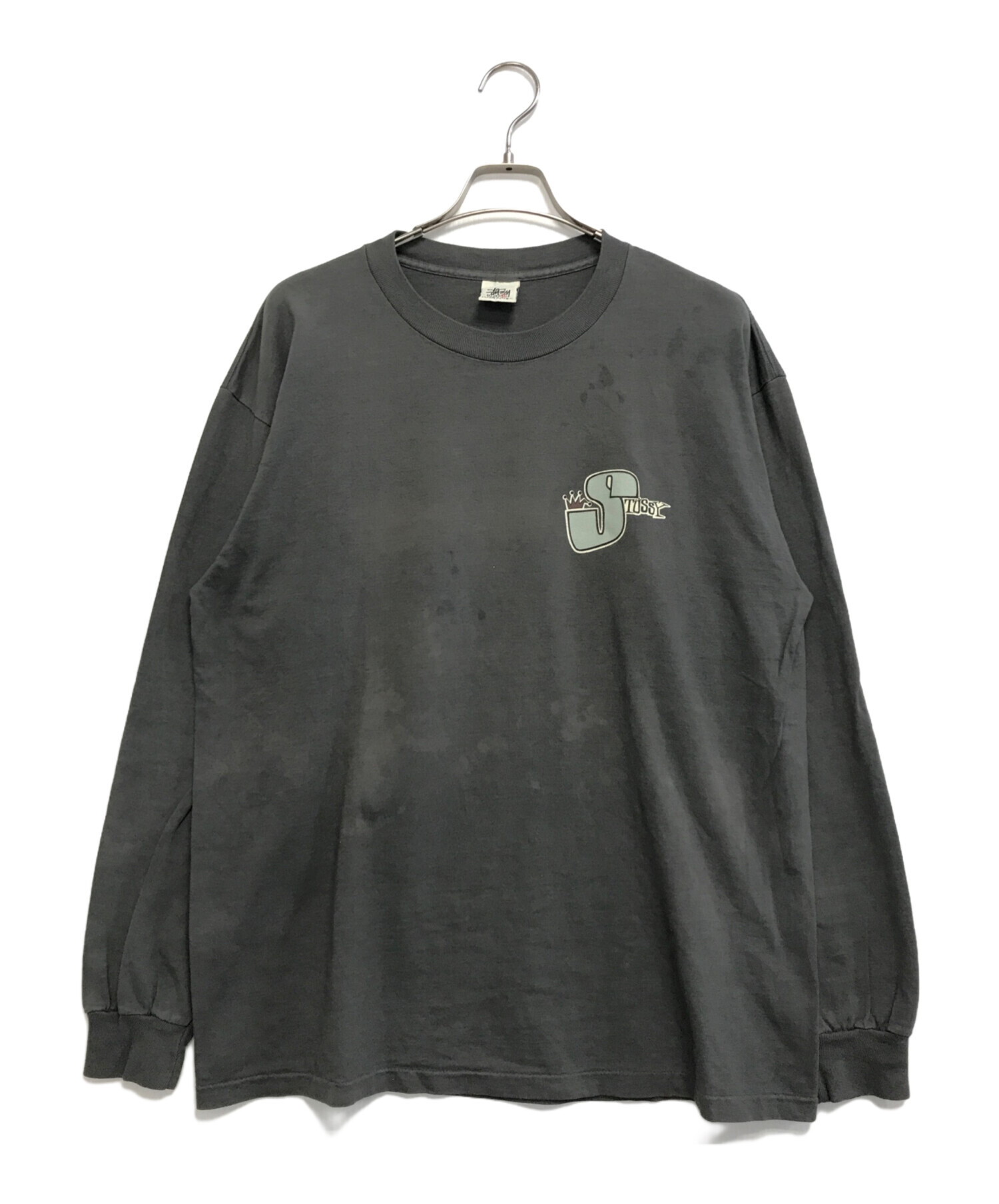 中古・古着通販】stussy (ステューシー) クラウンロゴロングスリーブT 