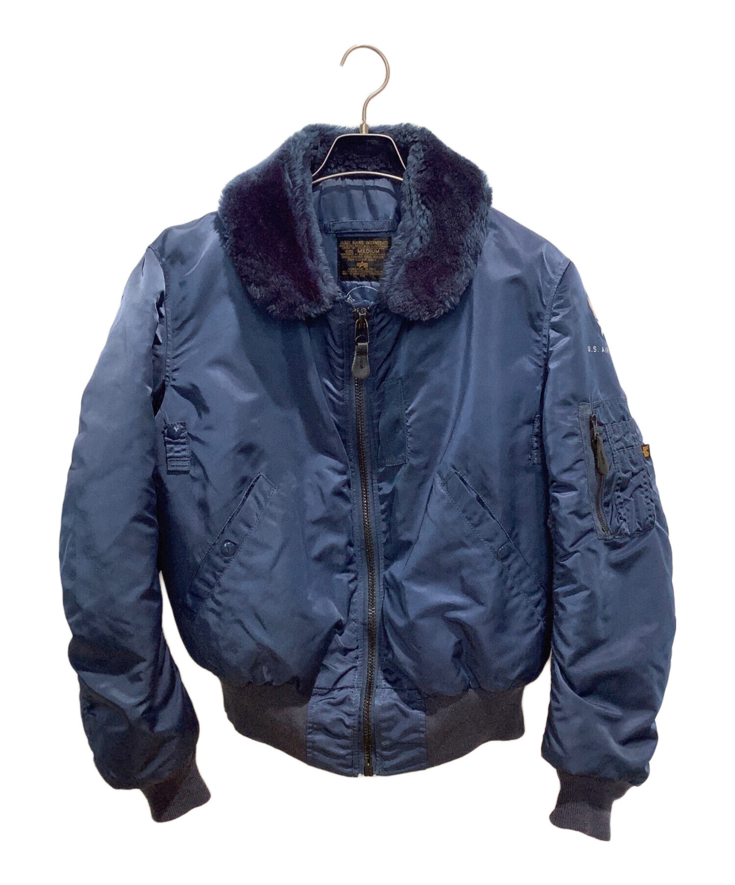 中古・古着通販】ALPHA (アルファ) B-15C フライトジャケット ネイビー 