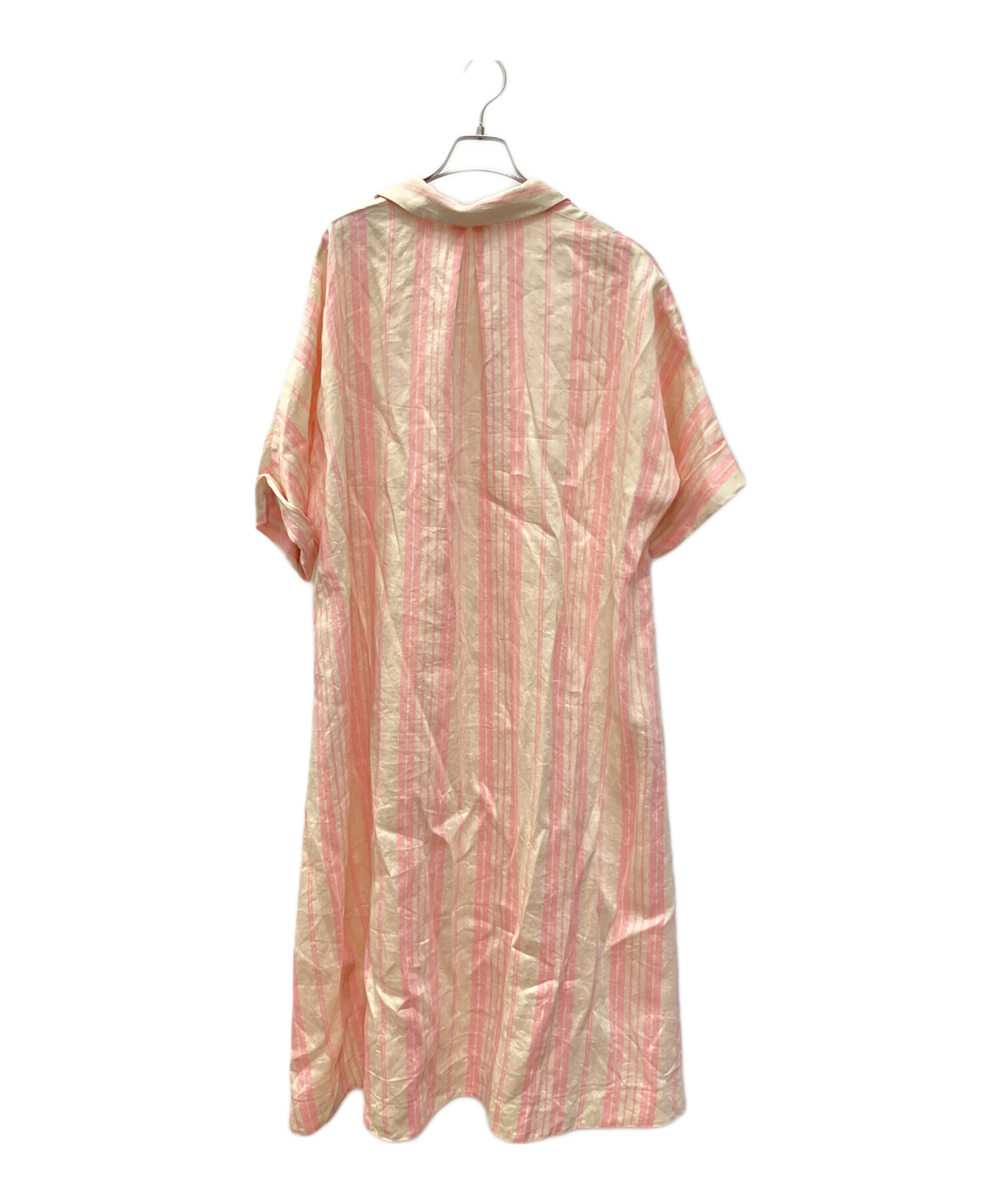 エブール リネンワンピース36 ピンク 中古・古着通販】EBURE (エブール  