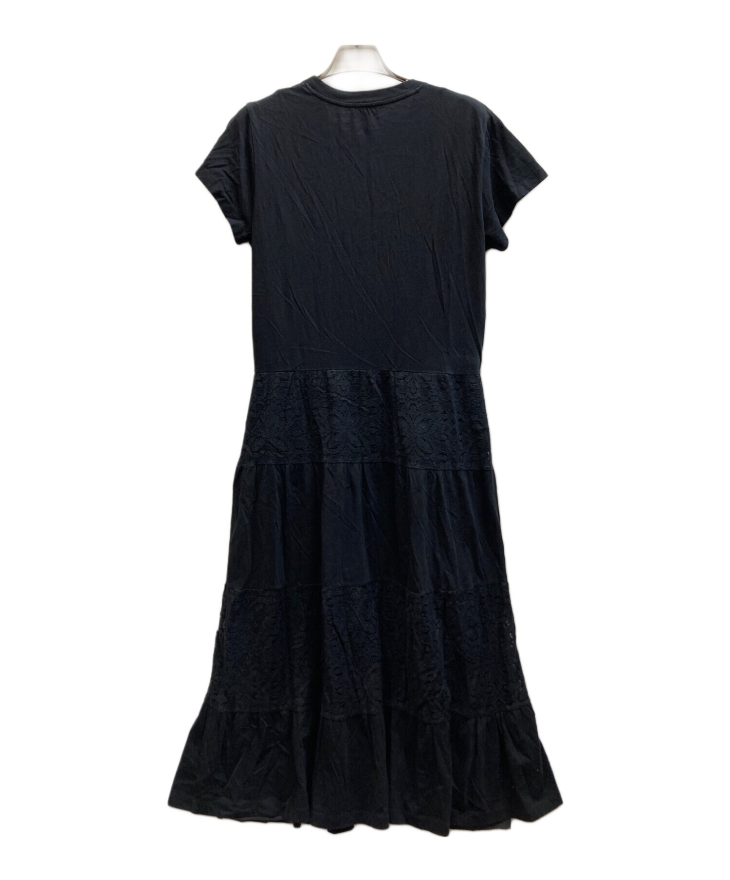 【美品】RED Valentino ブラック 高級ドレス 高級ワンピース 中古・古着通販】RED VALENTINO (レッドヴァレンティノ) レース切替
