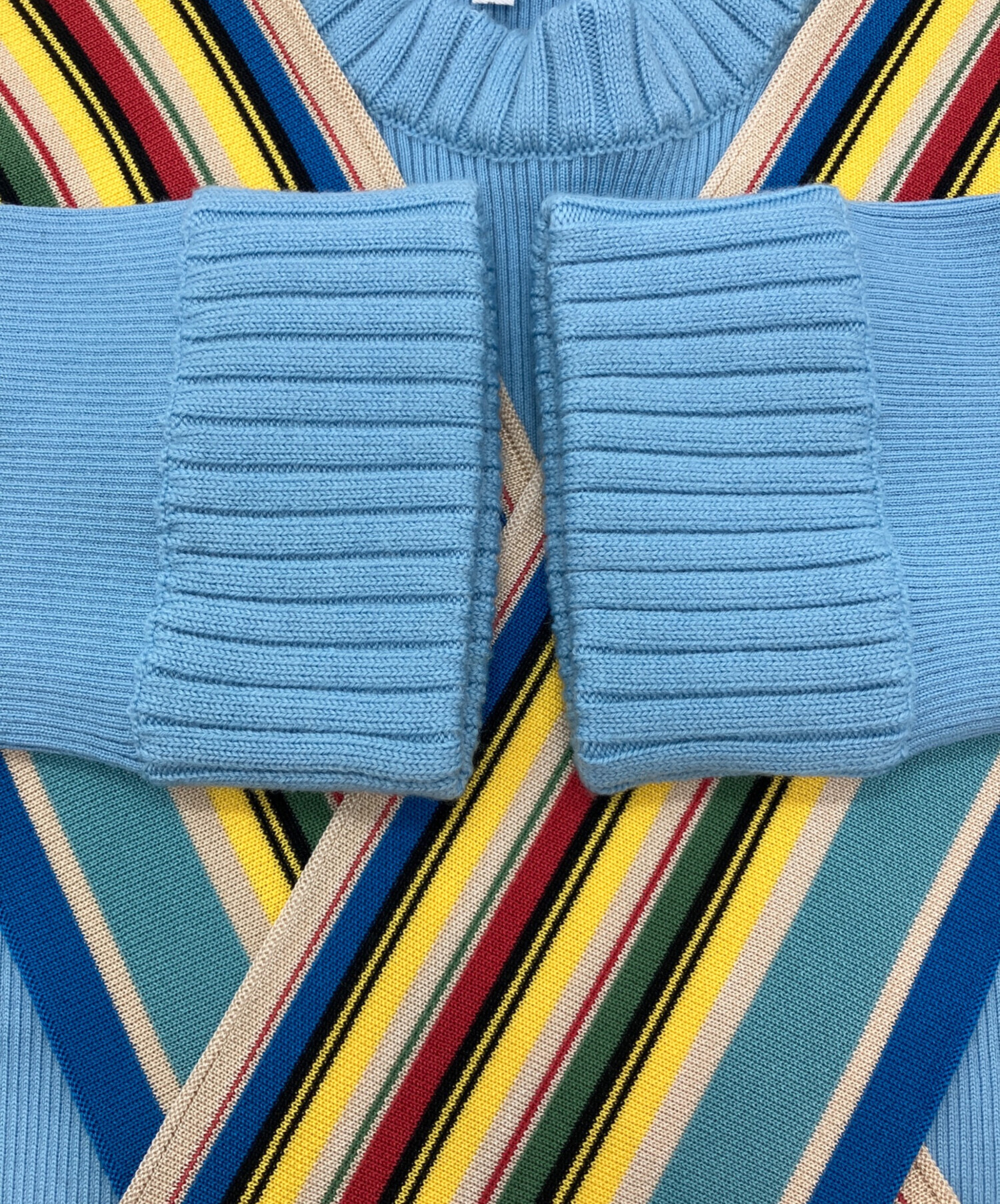 中古・古着通販】LOEWE (ロエベ) ストライプバンドニットドレス
